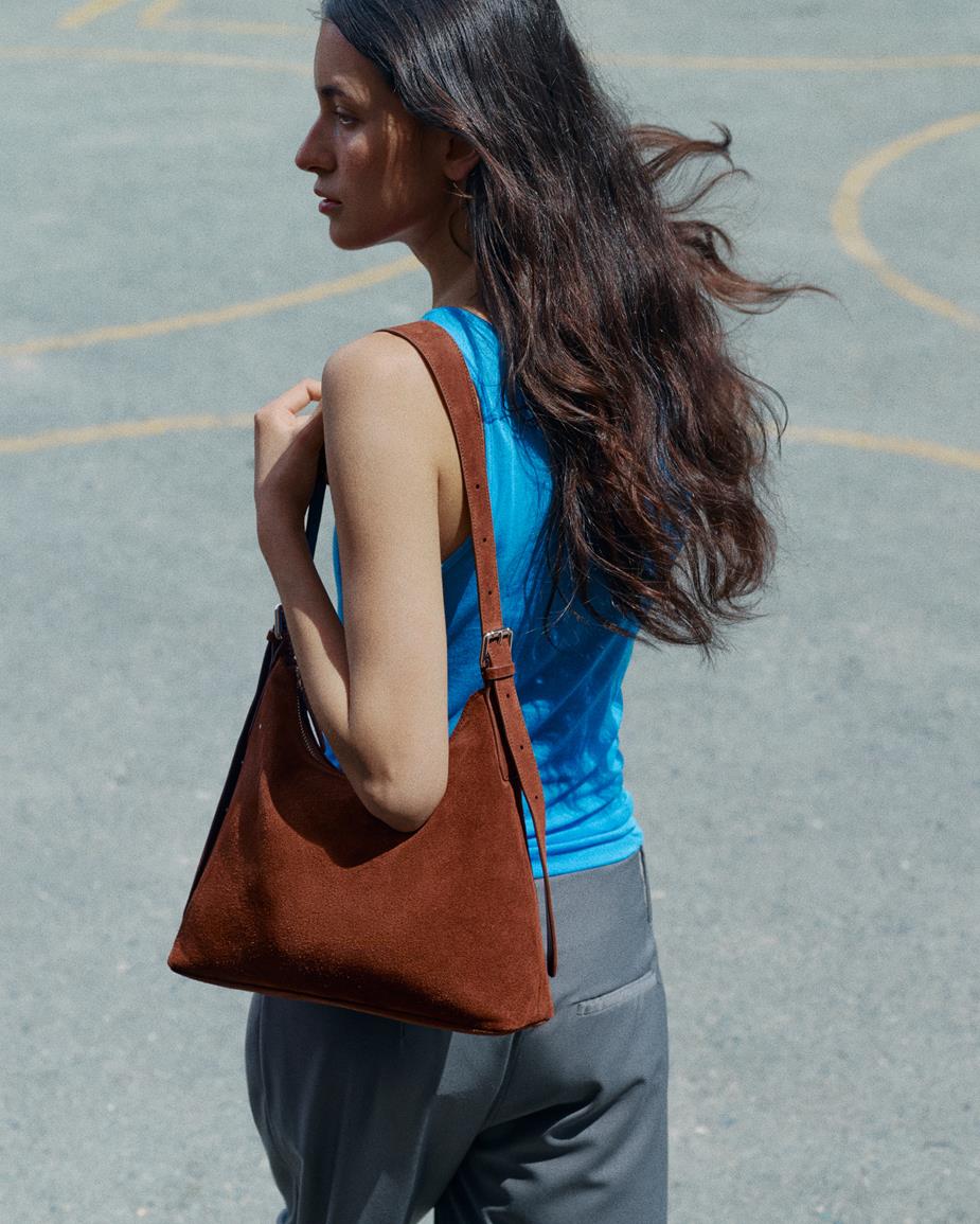 Bari skuldertaske - chestnut