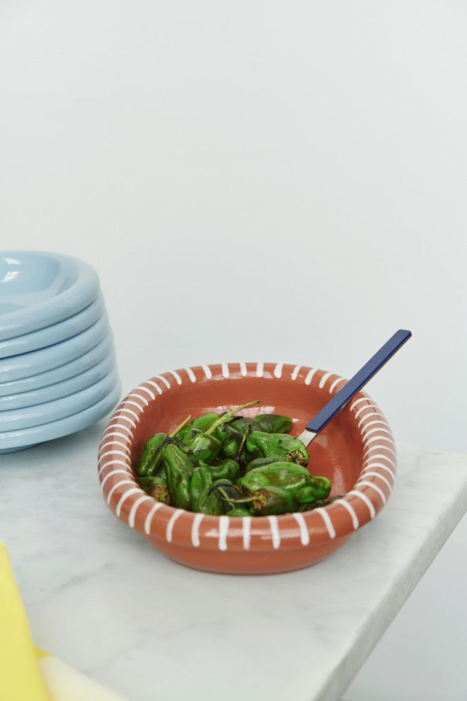 Barro Oval fad, Small - Natural with stripes