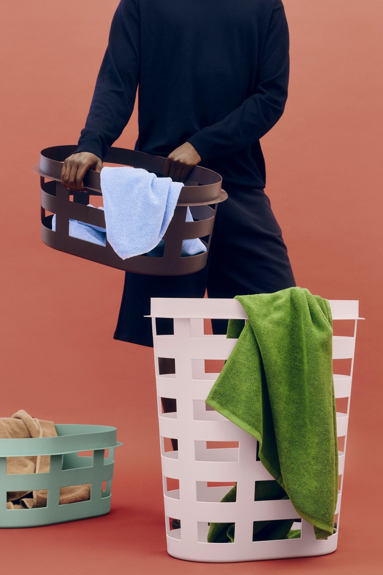 Vasketøjskurv, Large - pink