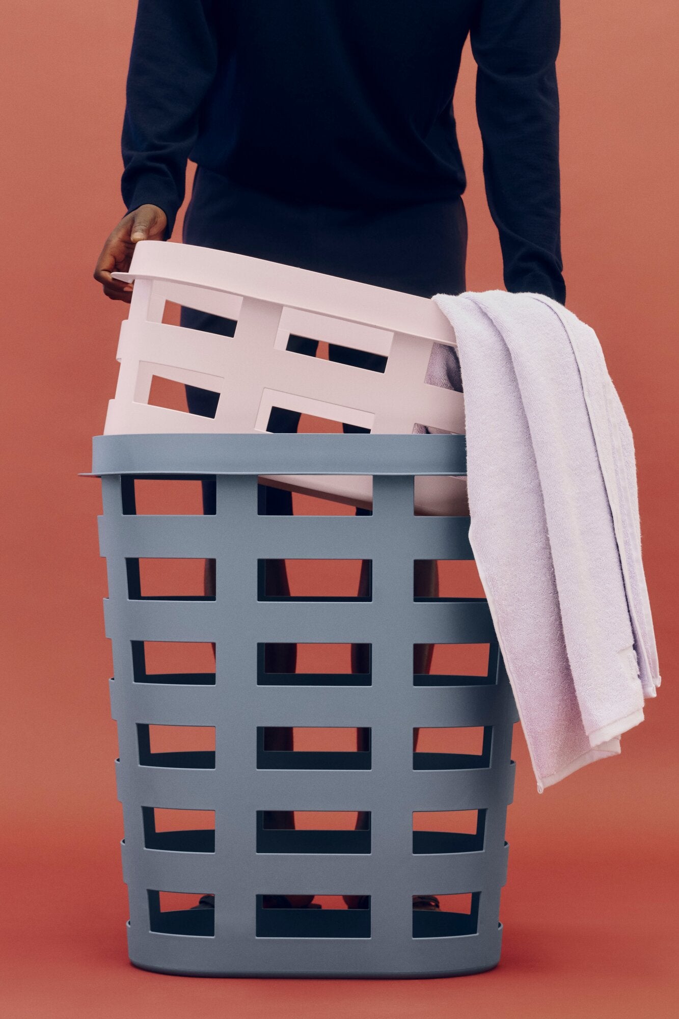 Vasketøjskurv, Small - pink