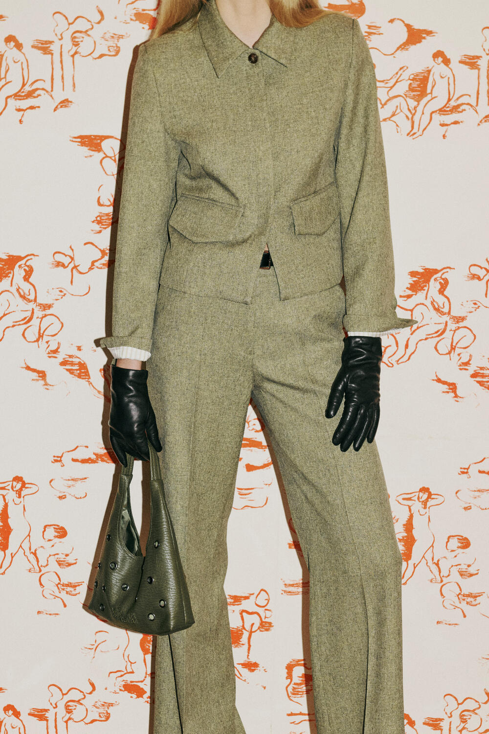 Nile bukser - Straw Yellow Tweed