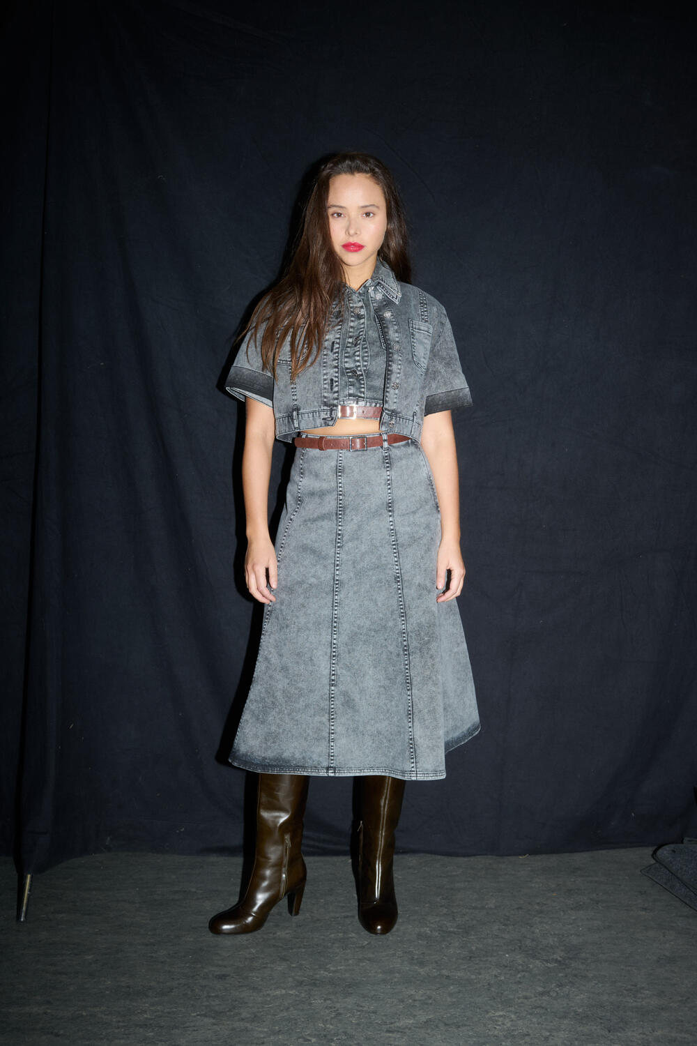 Majsa denimskjorte - Washed Black