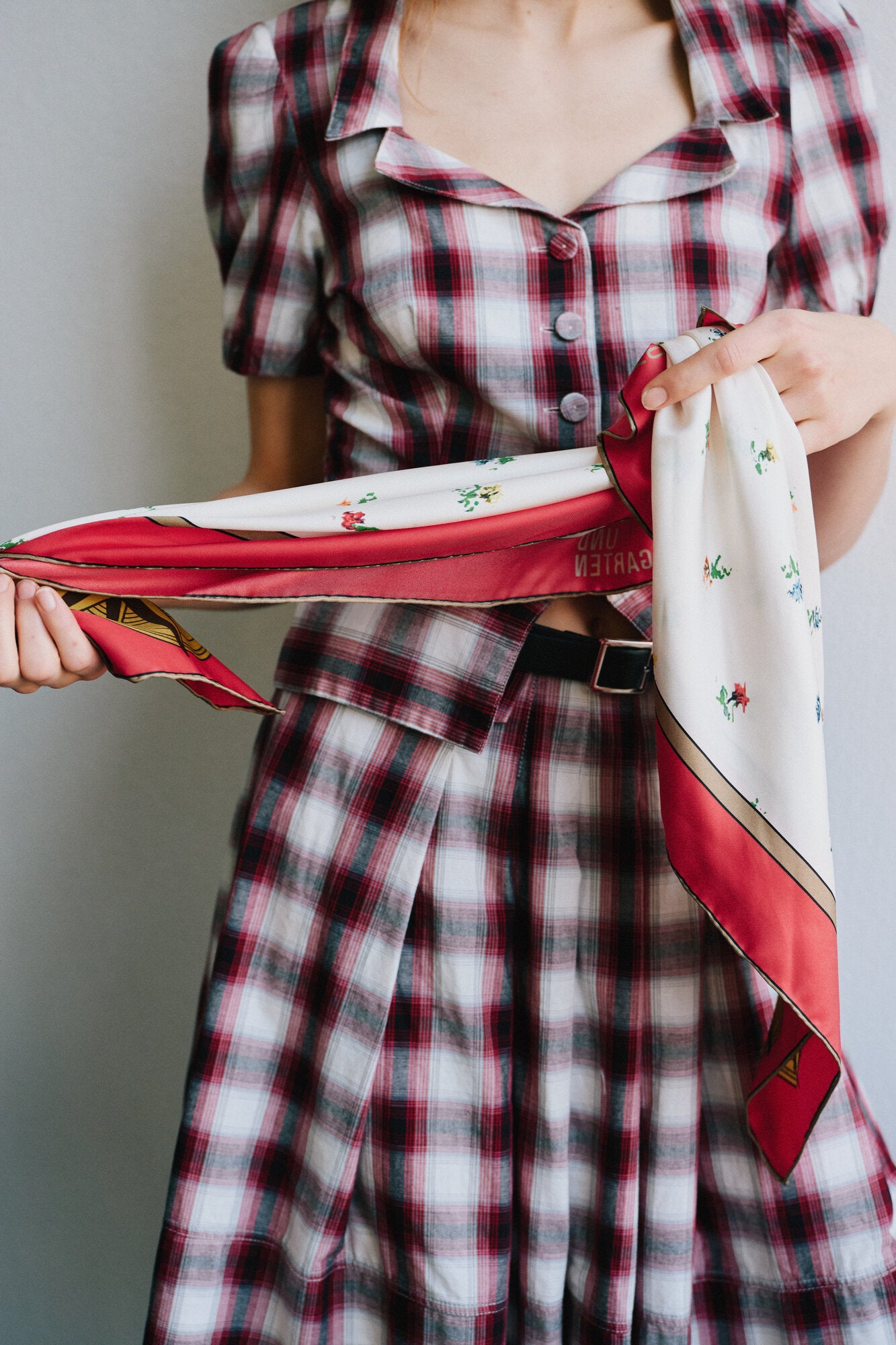 Macaia bluse - Red Check