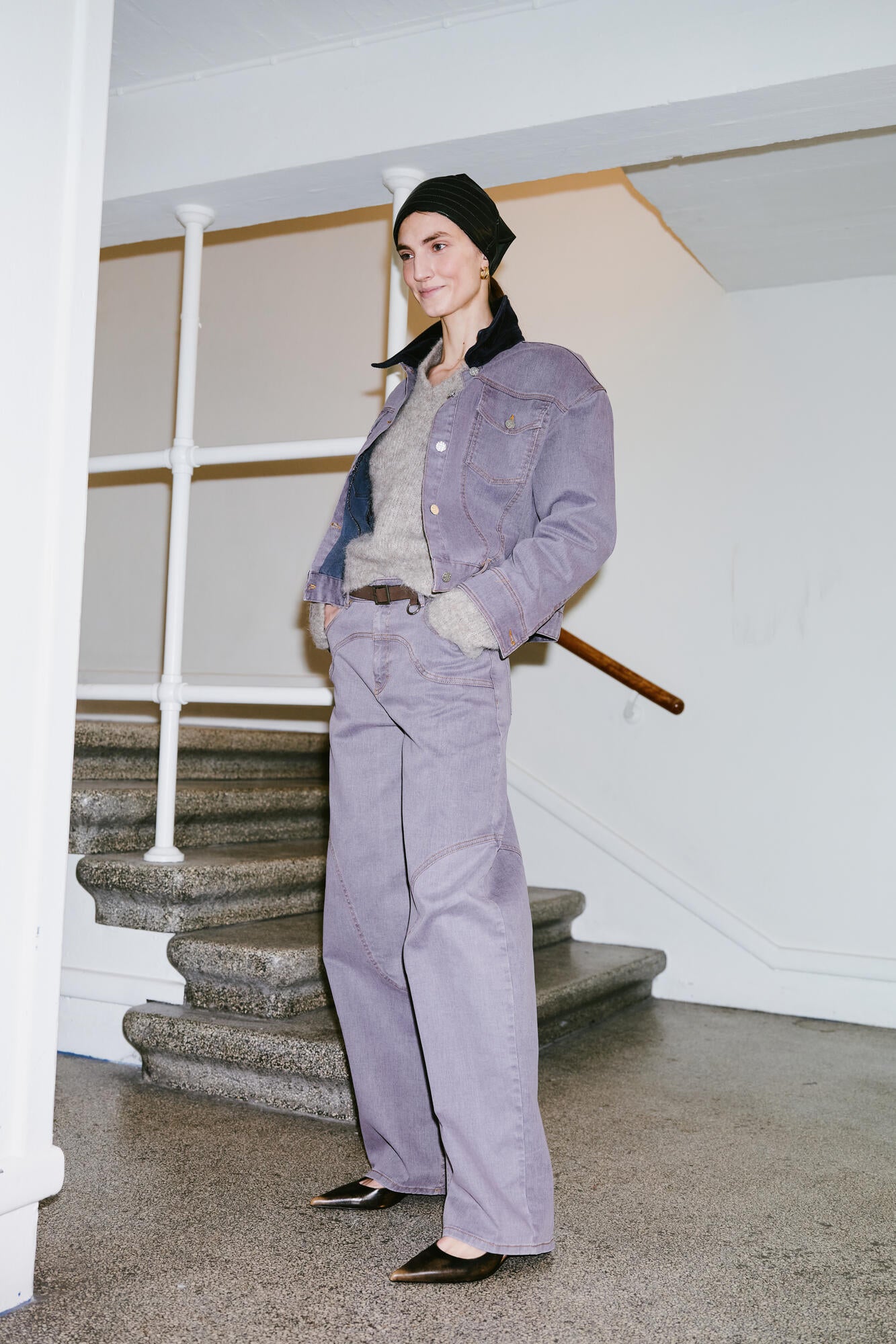 Napolen jeans - Dusty Grey Lilac