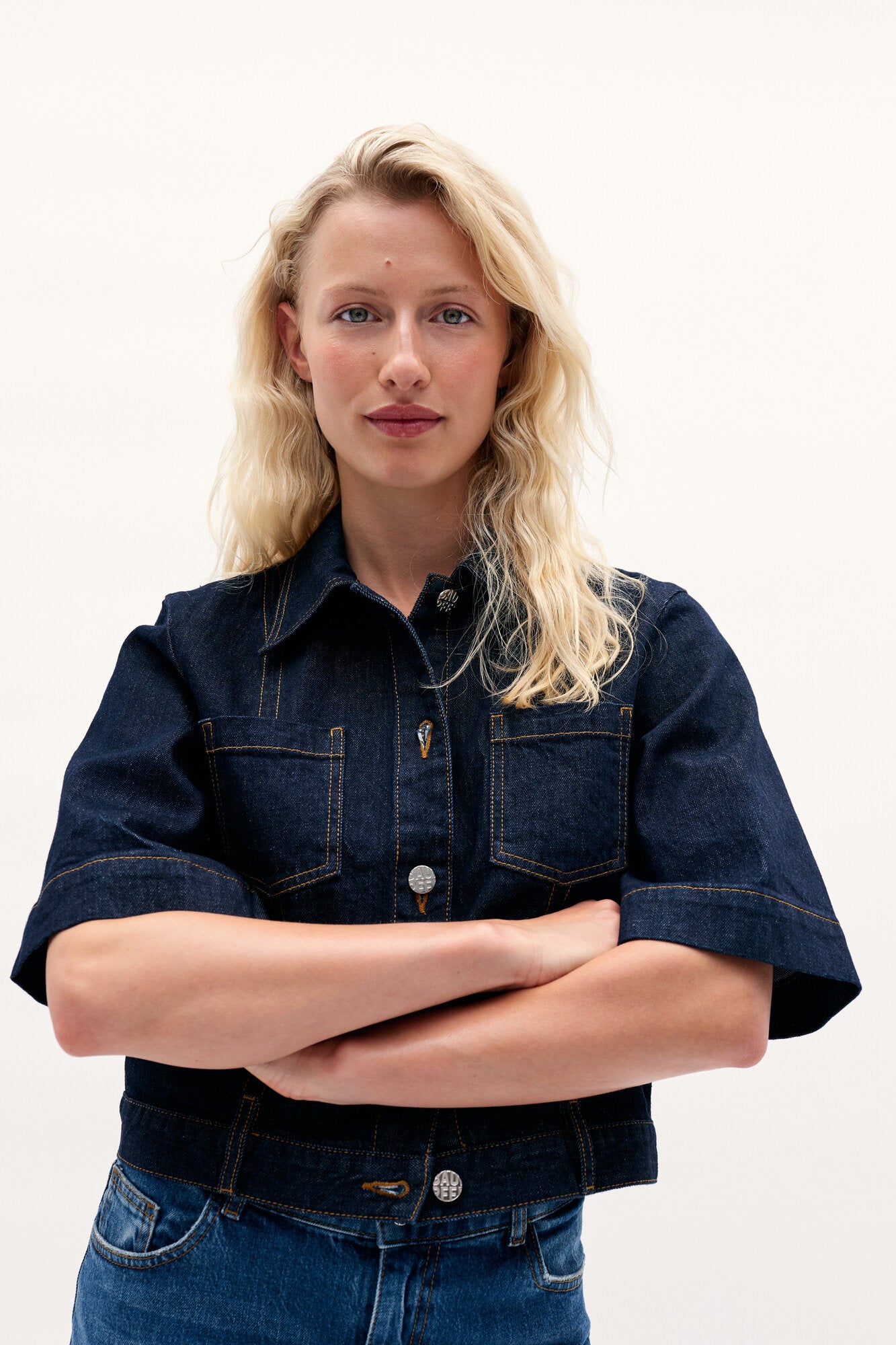 NO 05 denimskjorte - Dark Blue Rinse