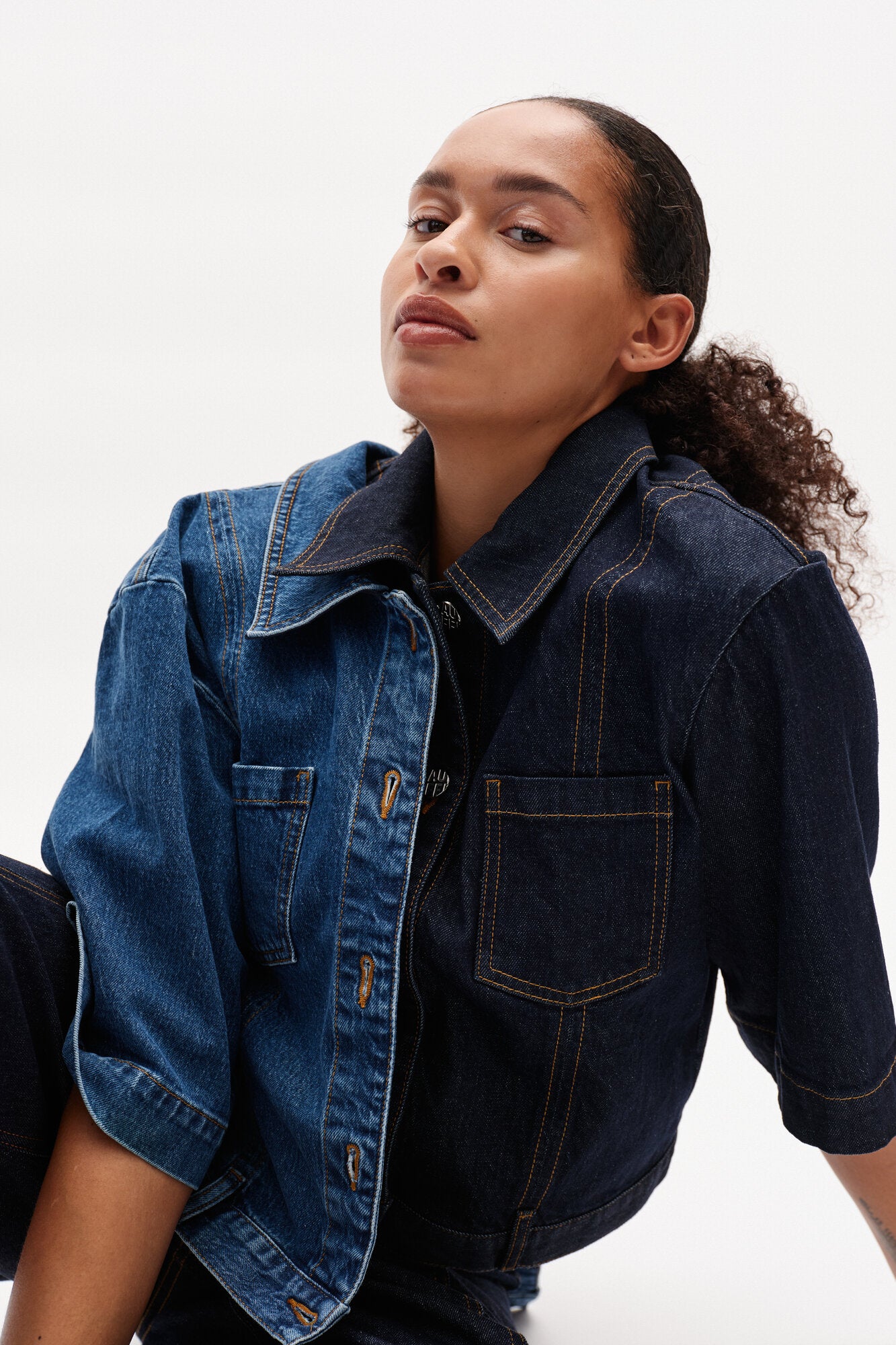 NO 05 denimskjorte - Dark Blue Rinse