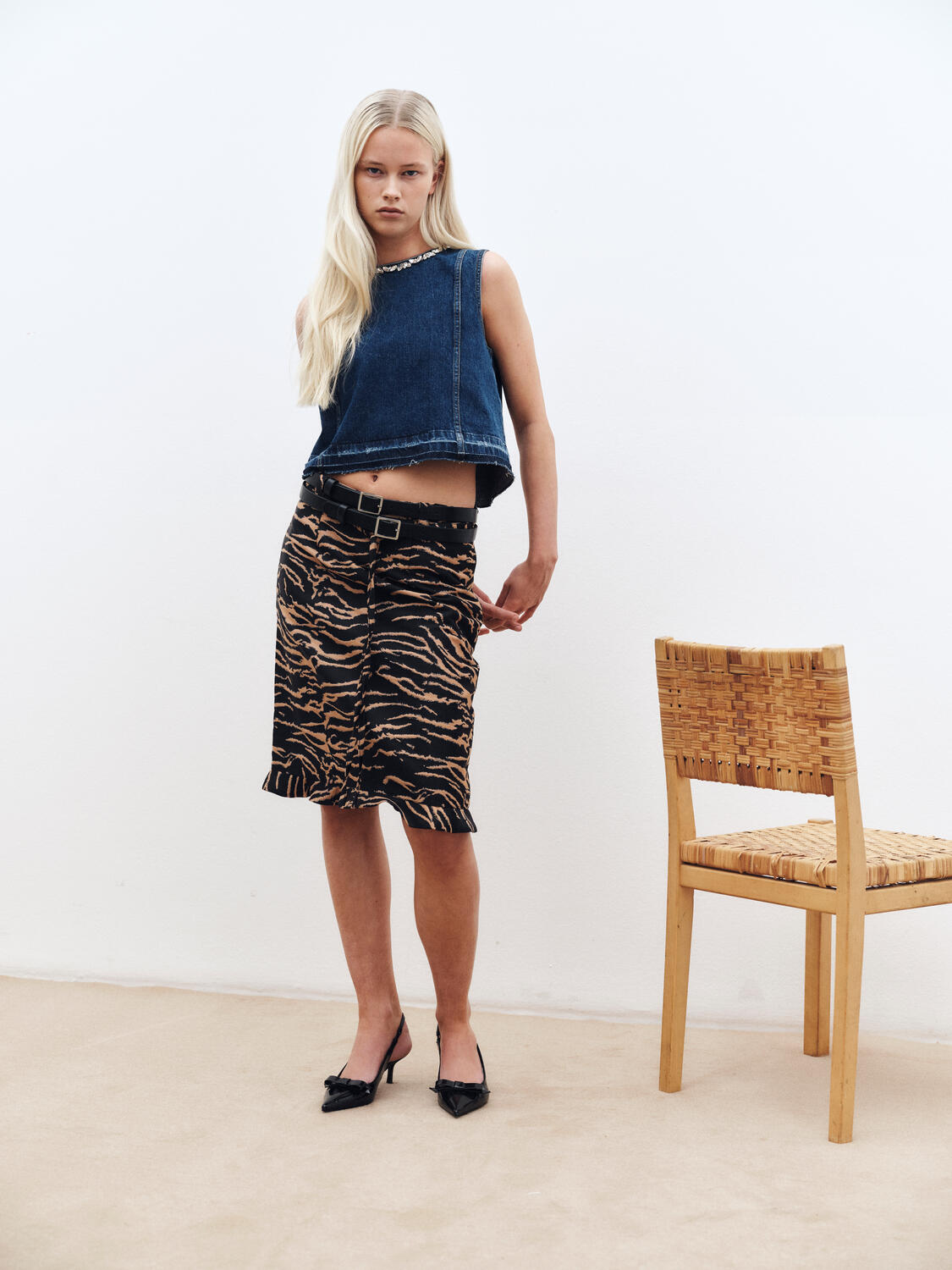 Medine denimtop - Dark Blue Denim