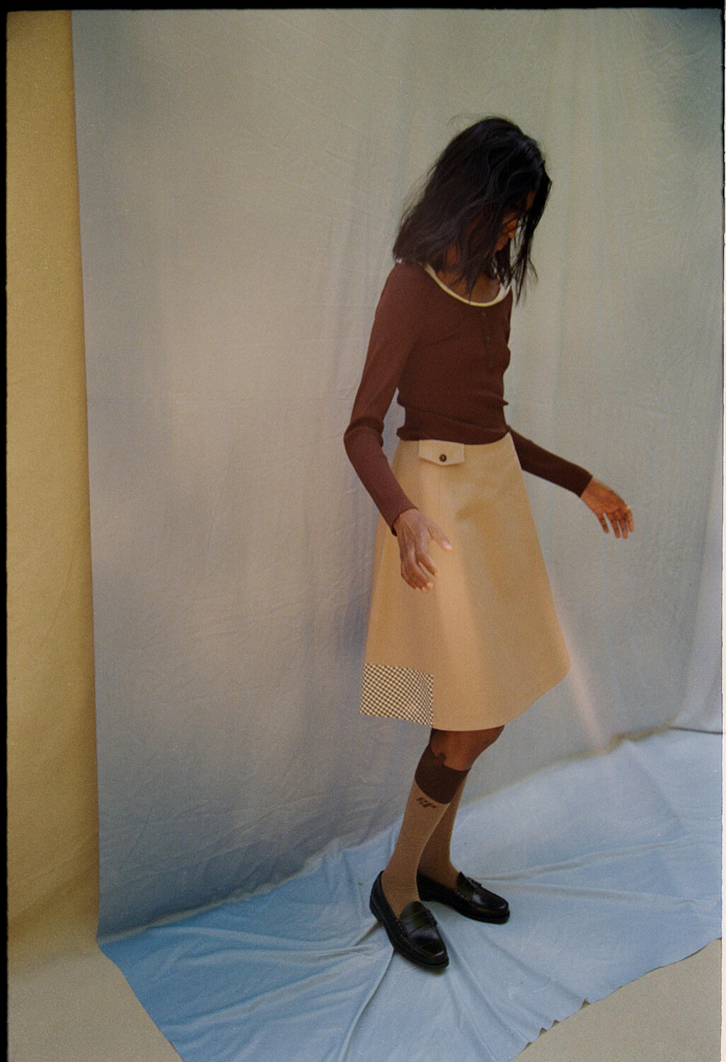 Leila strømper - Portabella Camel