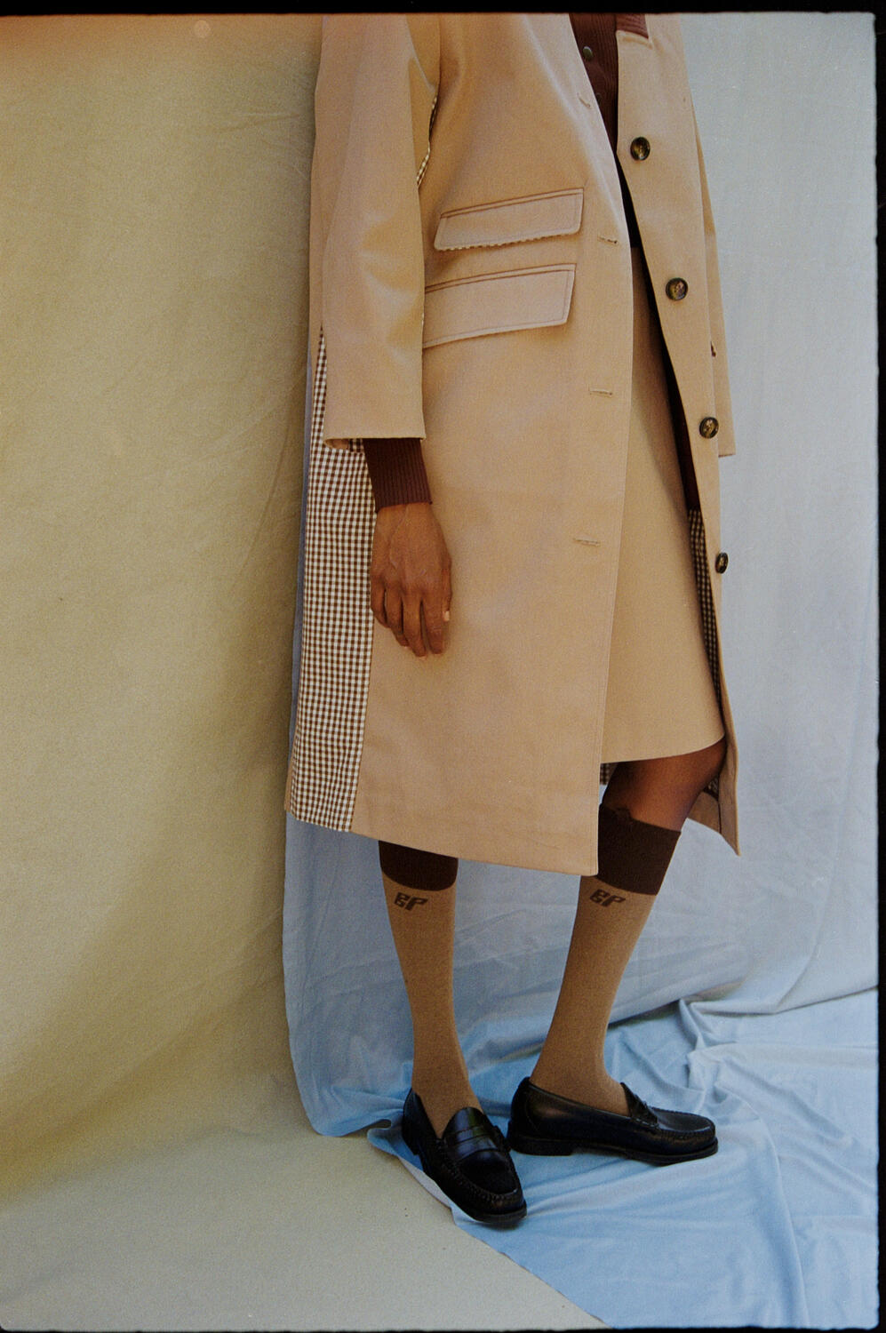 Dagny trenchcoat - Portabella Camel Check