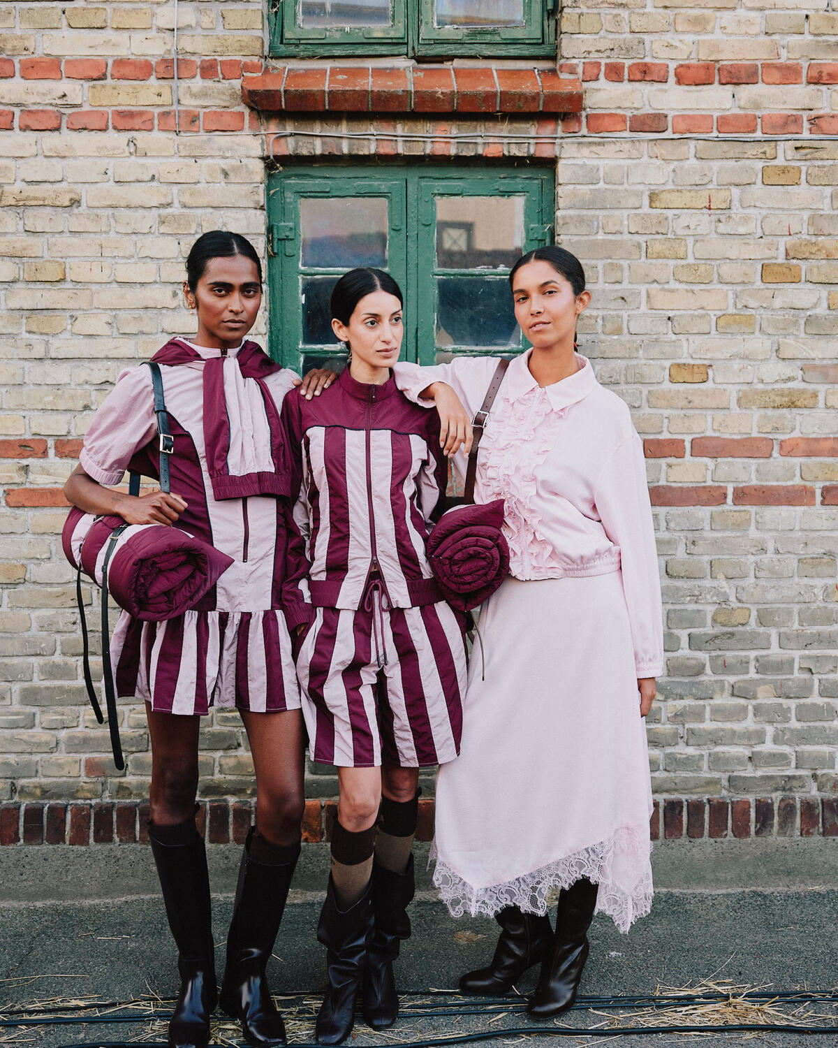 Anitha kjole - Bordeaux Pink Mix
