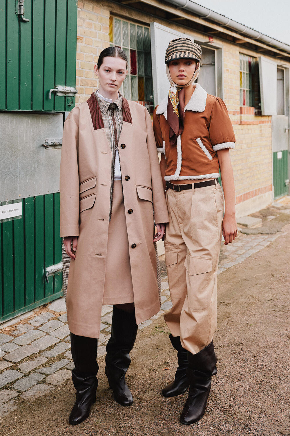 Dagny trenchcoat - Portabella Camel Check