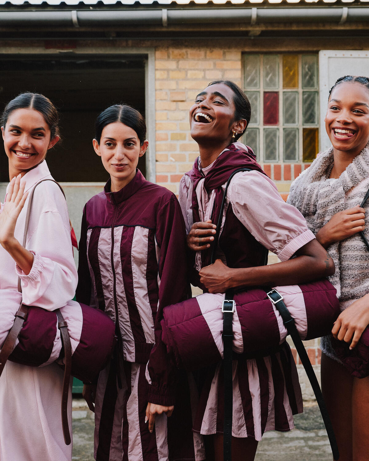 Anitha kjole - Bordeaux Pink Mix