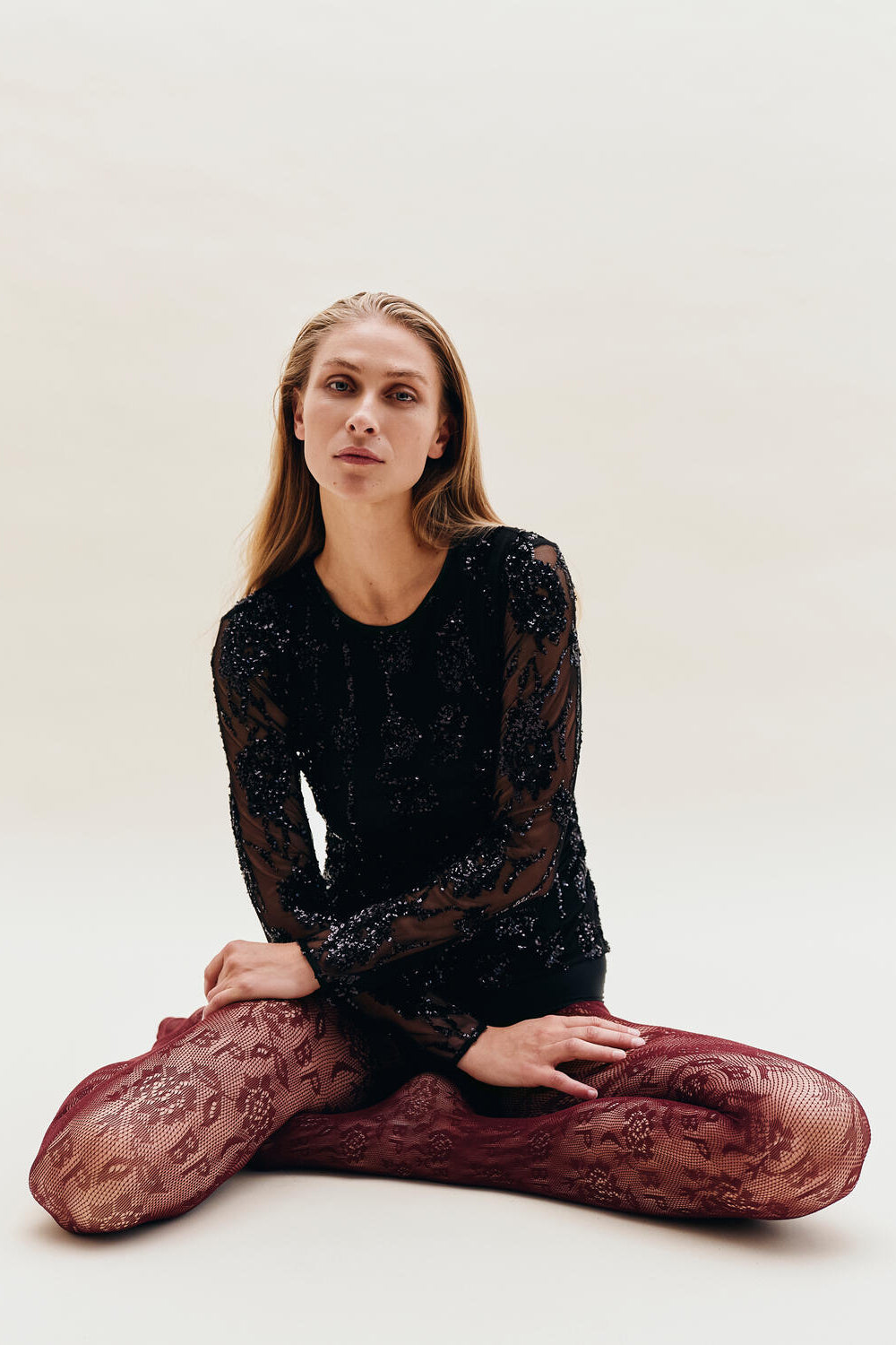 Laci strømpebukser - bordeaux