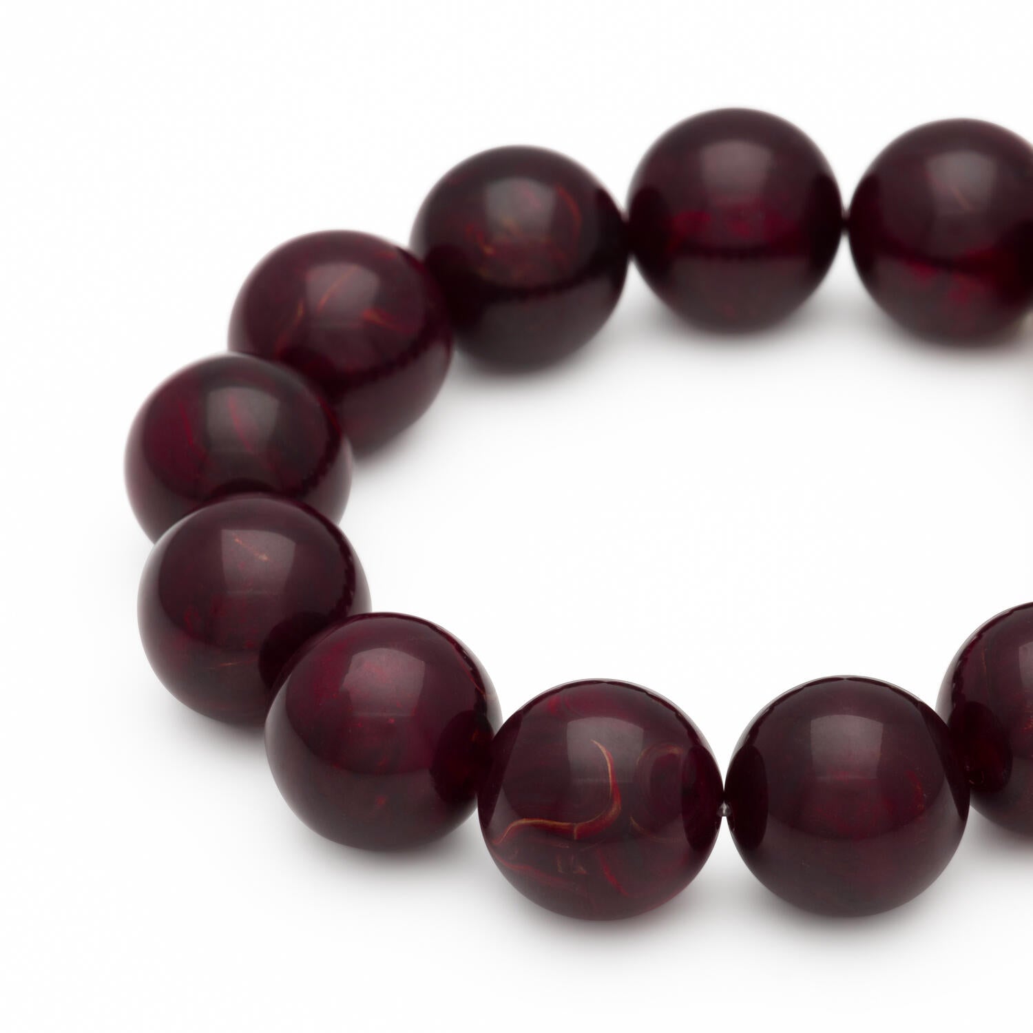 Beads Flex armbånd - Bordeaux Marble