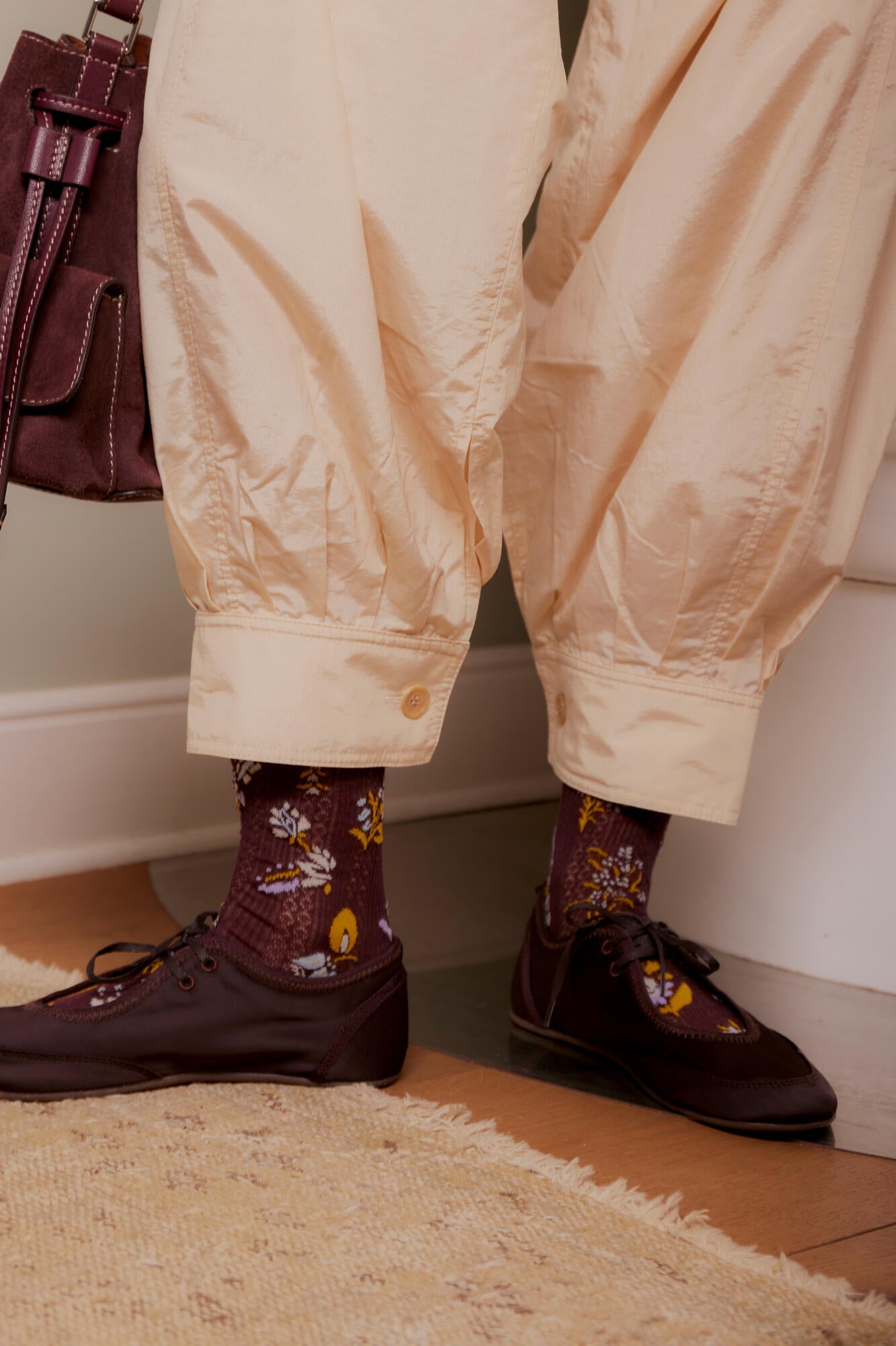 Fiora Cotta strømper - Maroon Brown
