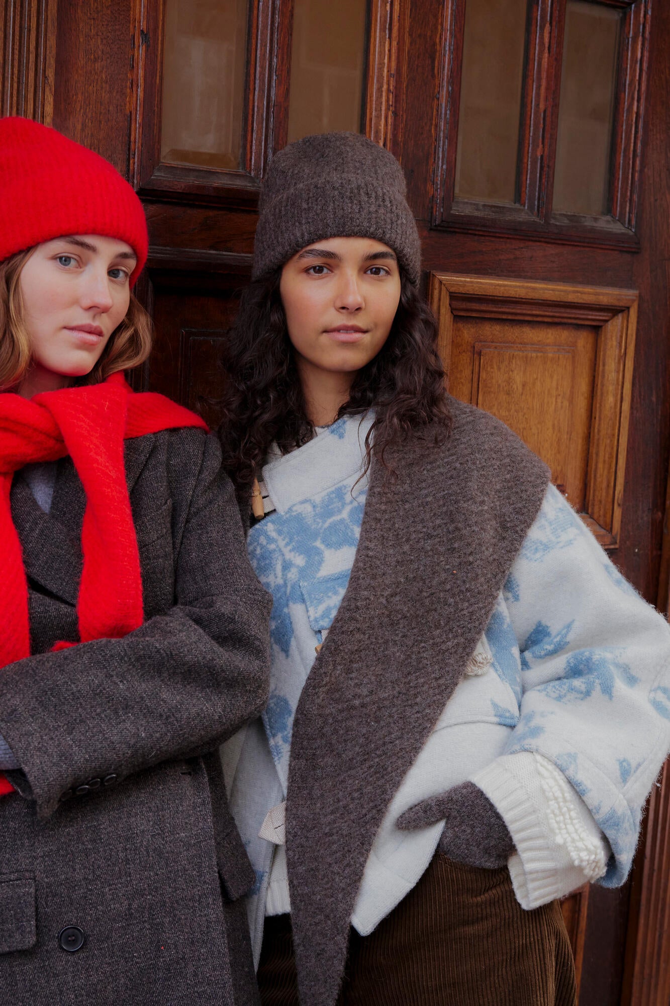 Alpaca-Wool Triangle halstørklæde - Hot Fudge Brown