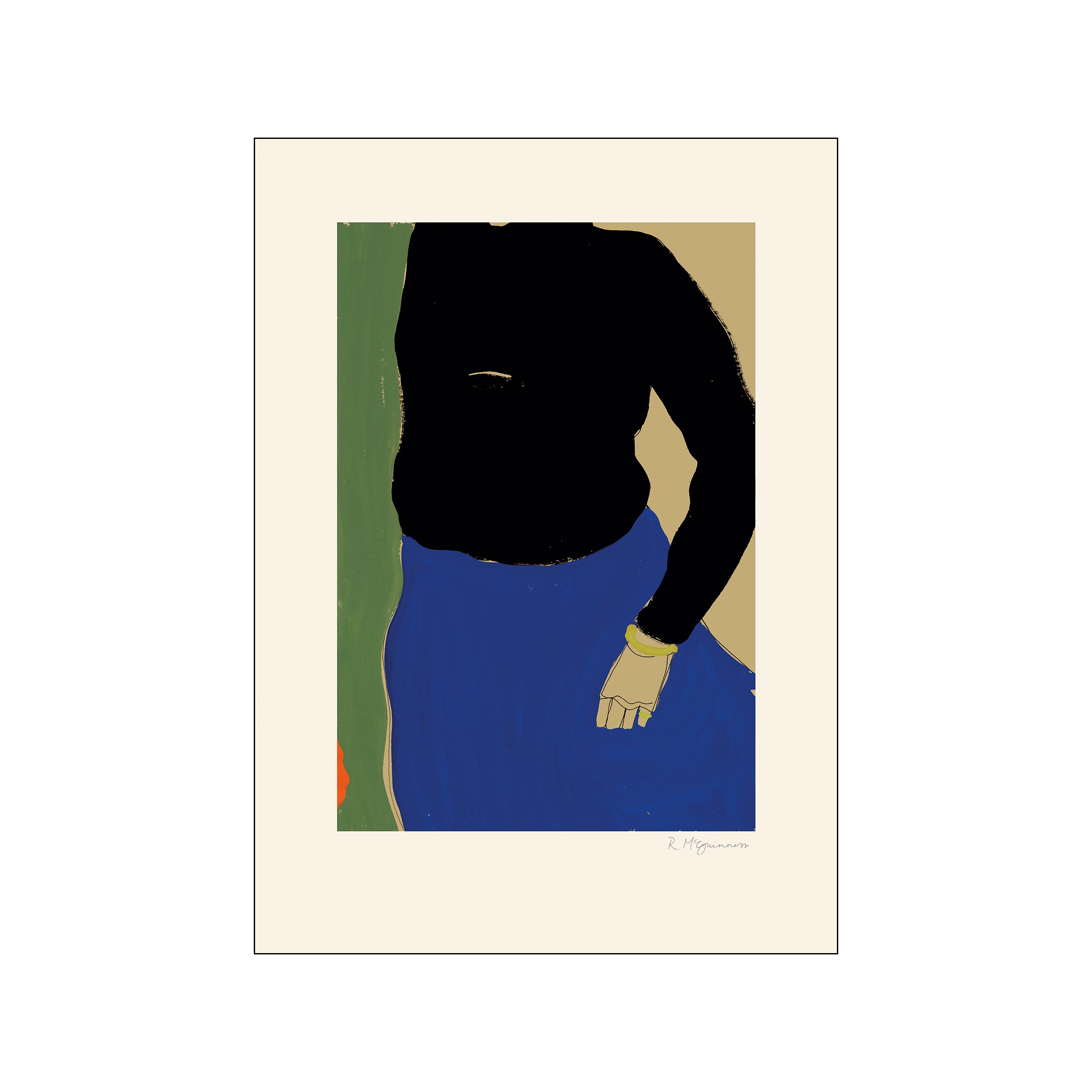 The Poster Club x Rosie McGuinness Black Top Blue Skirt plakat - 30x40 cm.
