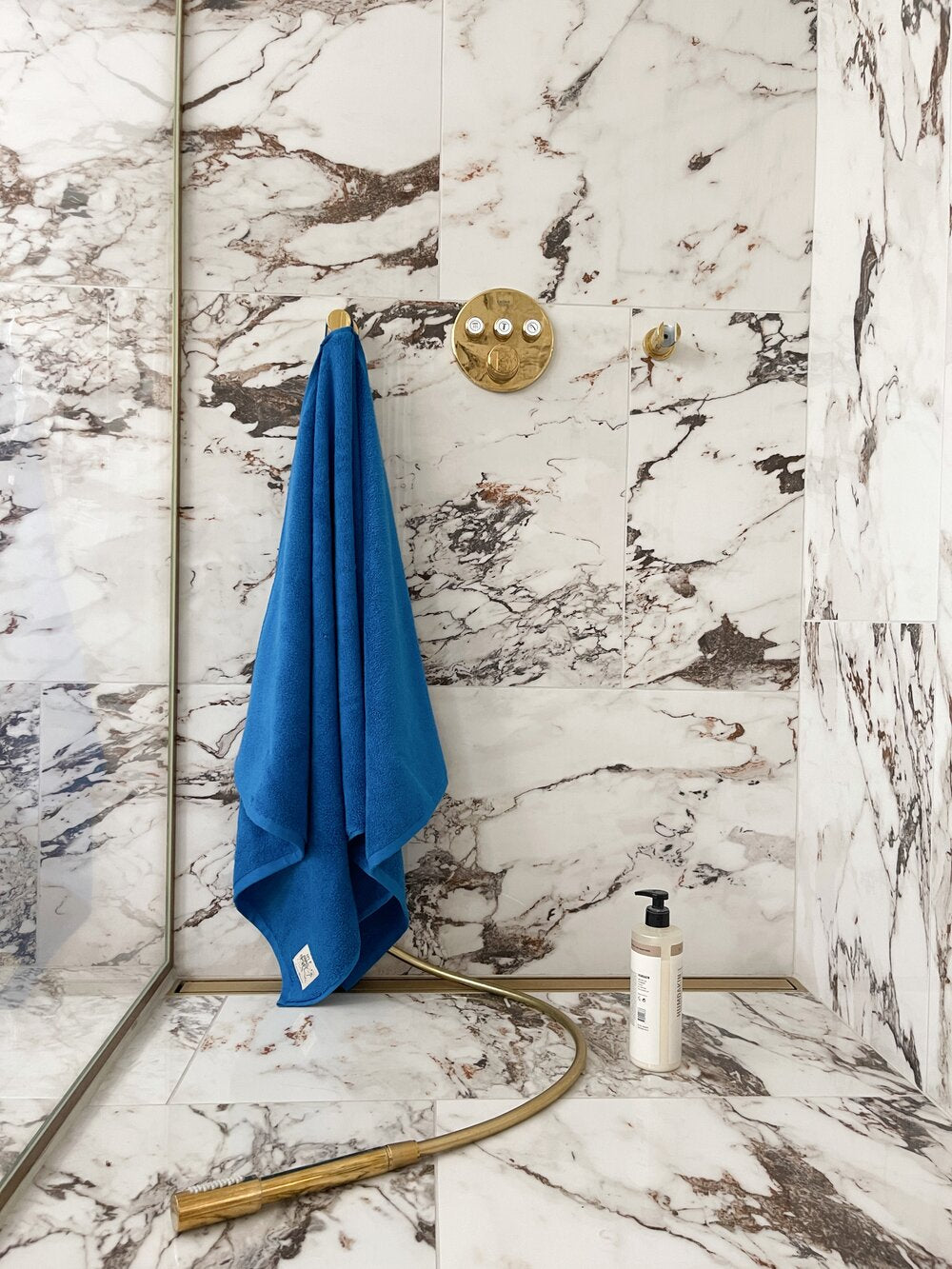 Solid håndklæde - Blå time