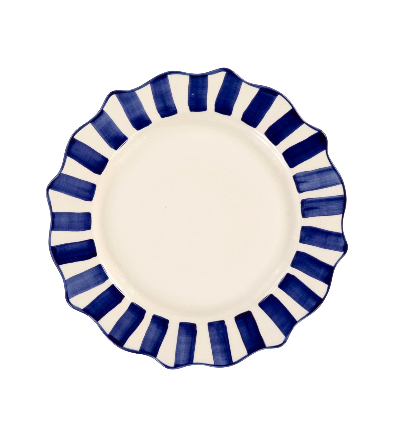 Blue Scalloped middagstallerken, Blå - Ø27 cm