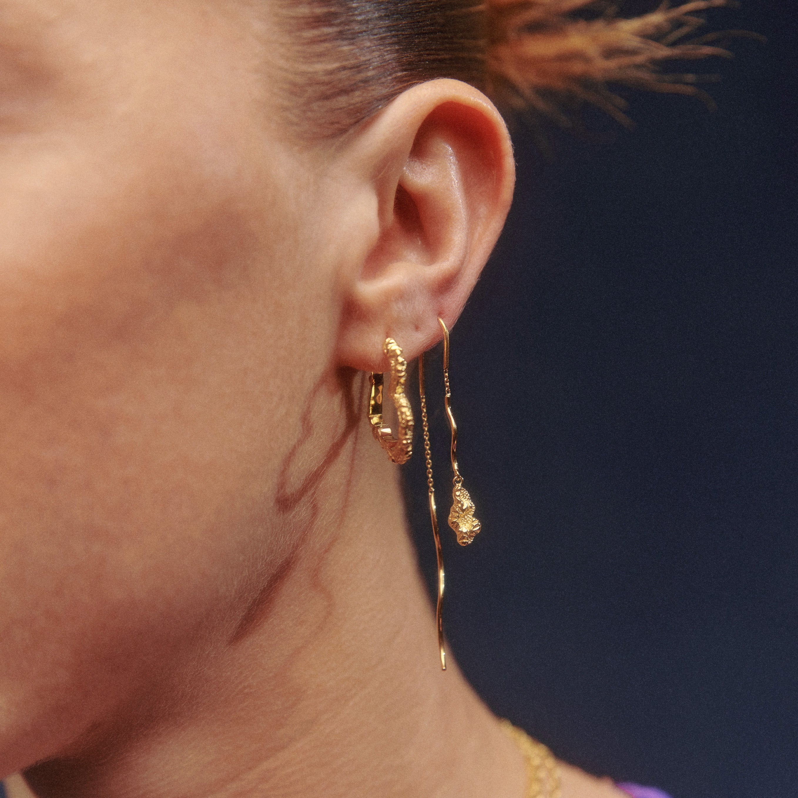 Heart Crush hoops - forgyldt