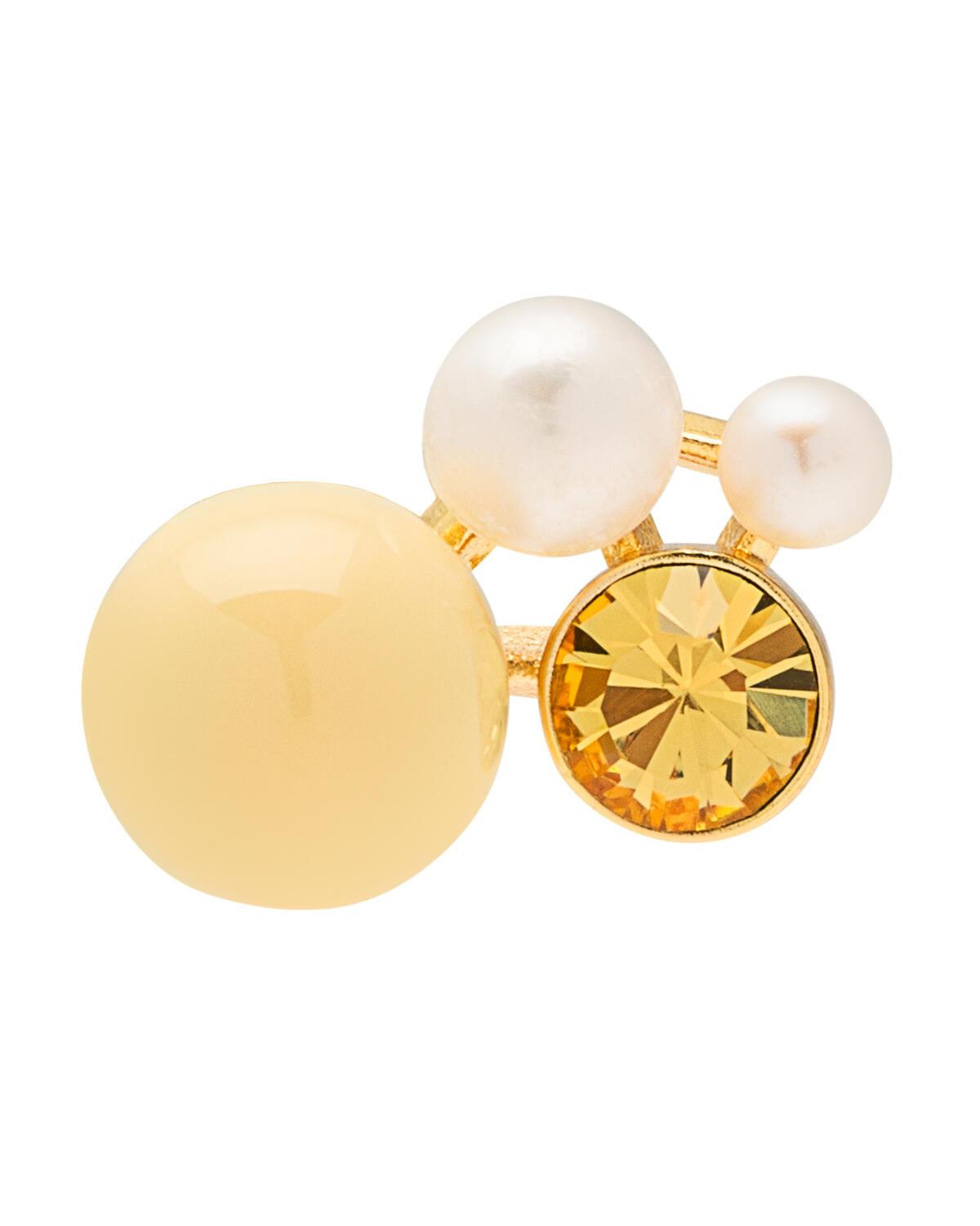 Bouquet Lemon ørestik - forgyldt/lysegul