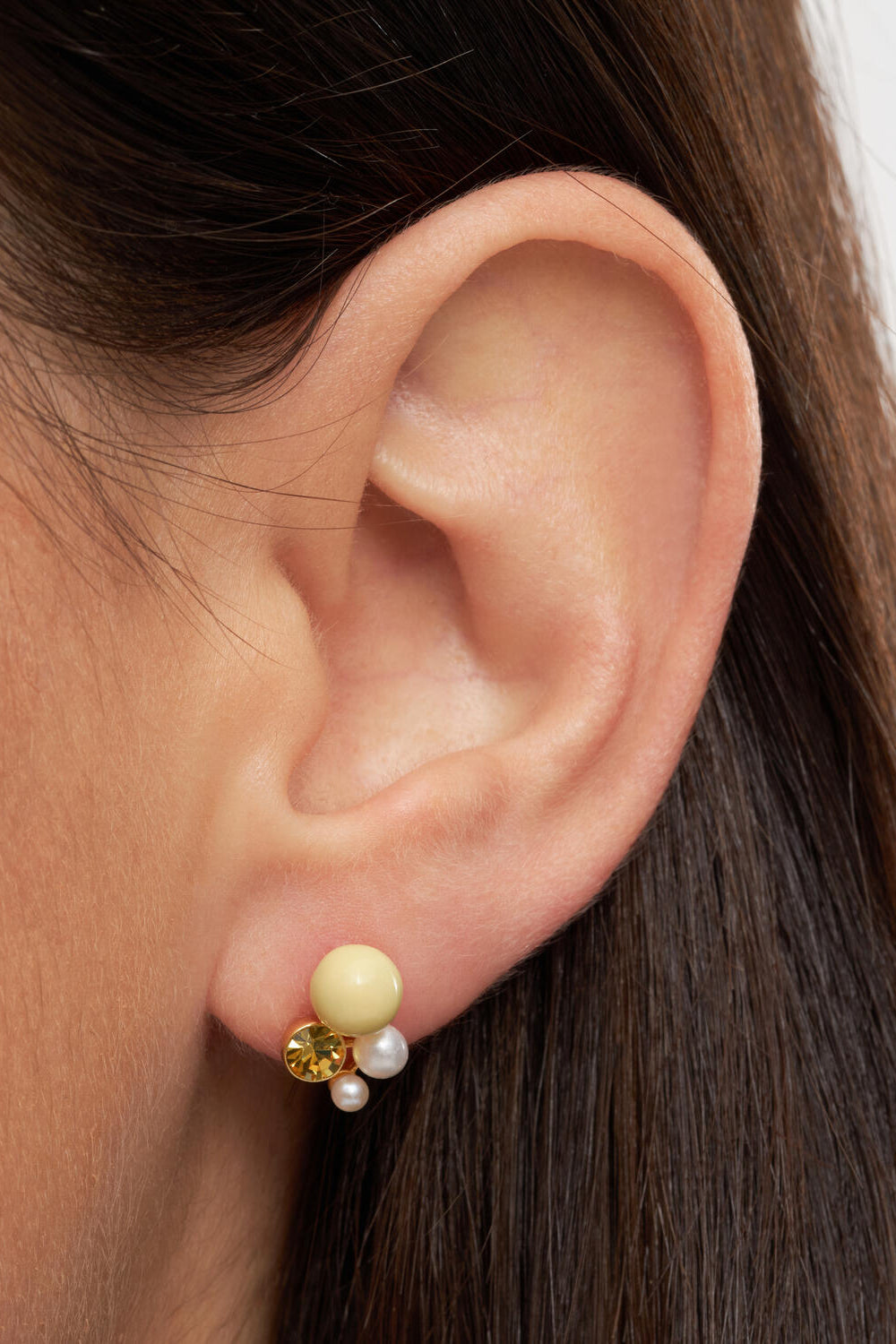 Bouquet Lemon ørestik - forgyldt/lysegul