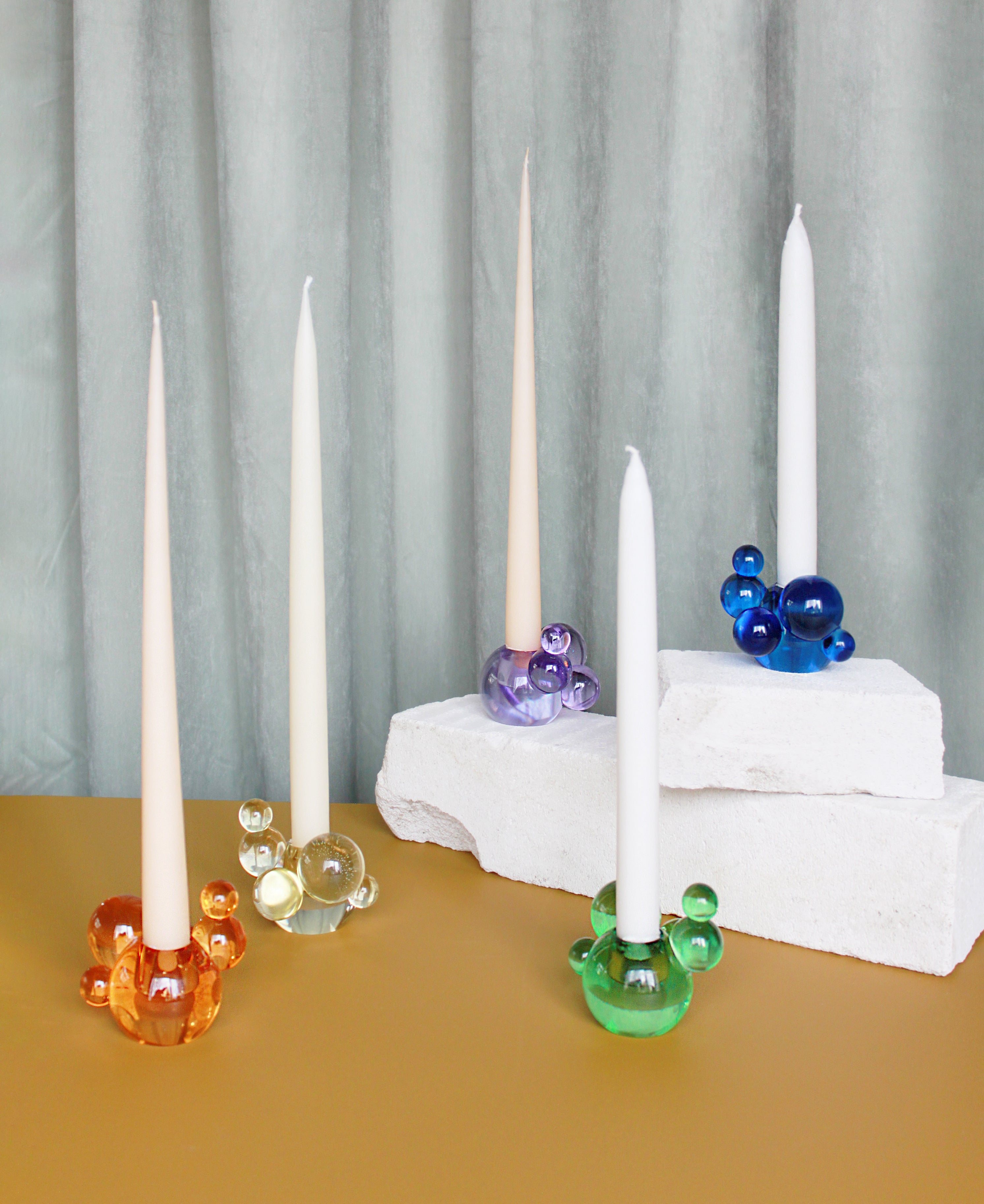 Bubble lysestage - blå