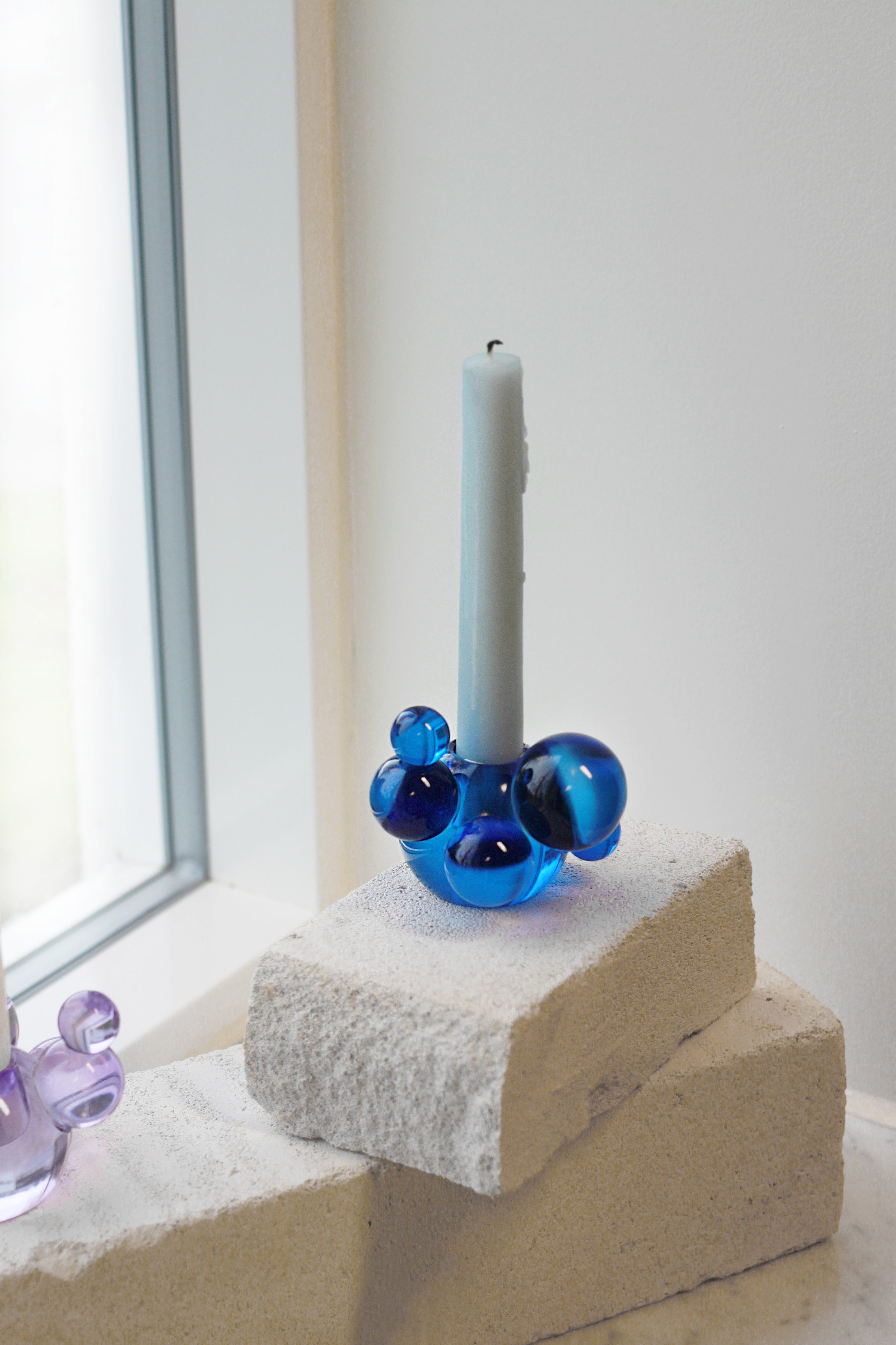 Bubble lysestage - blå