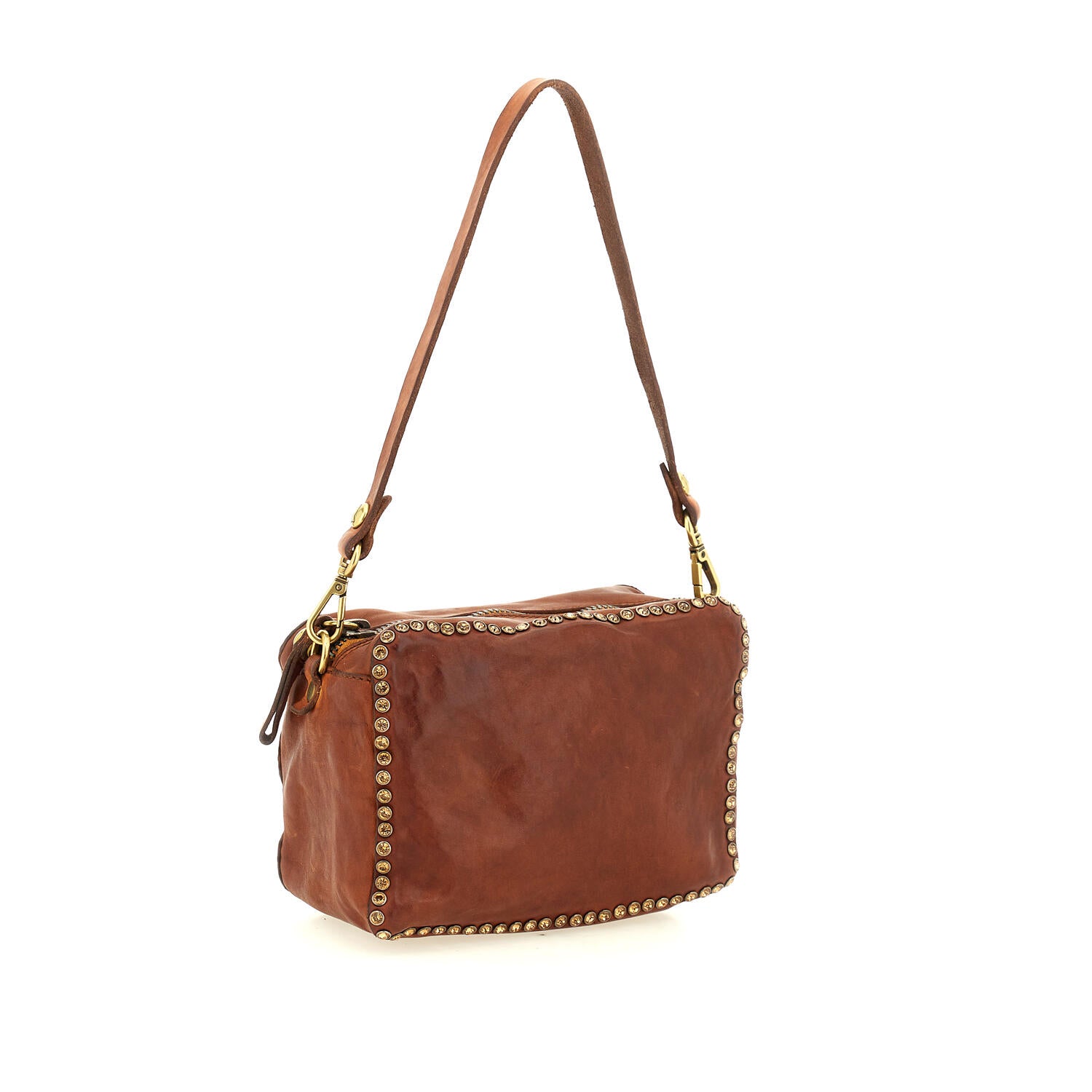 Kate Bowling taske, small - Cognac/Honey Rhinestone