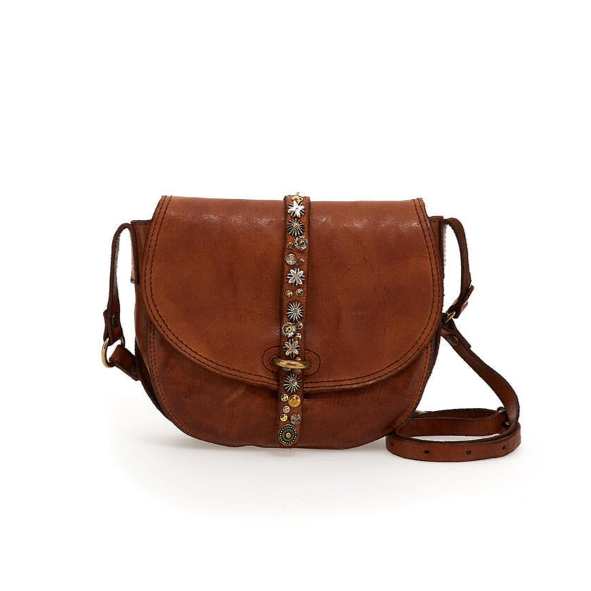 Linda crossbody taske, medium - Cognac