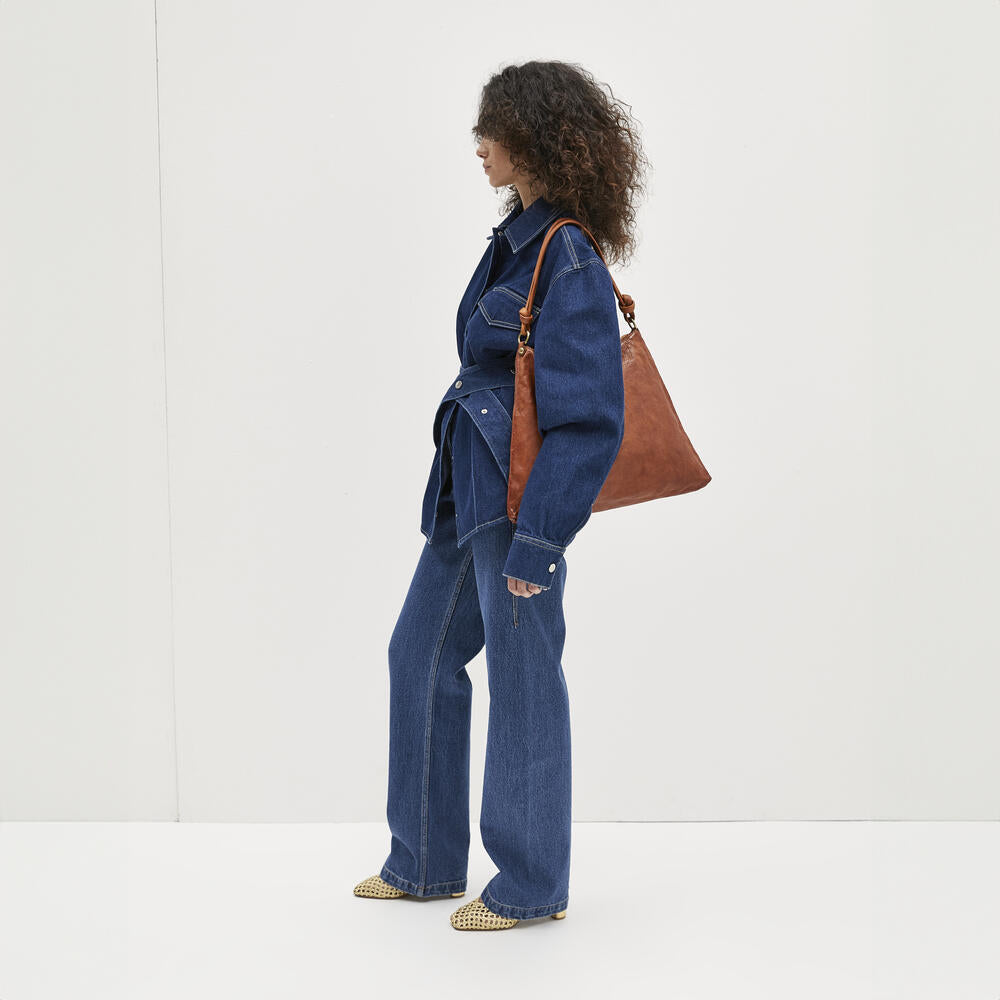 Ebano skuldertaske - Cognac