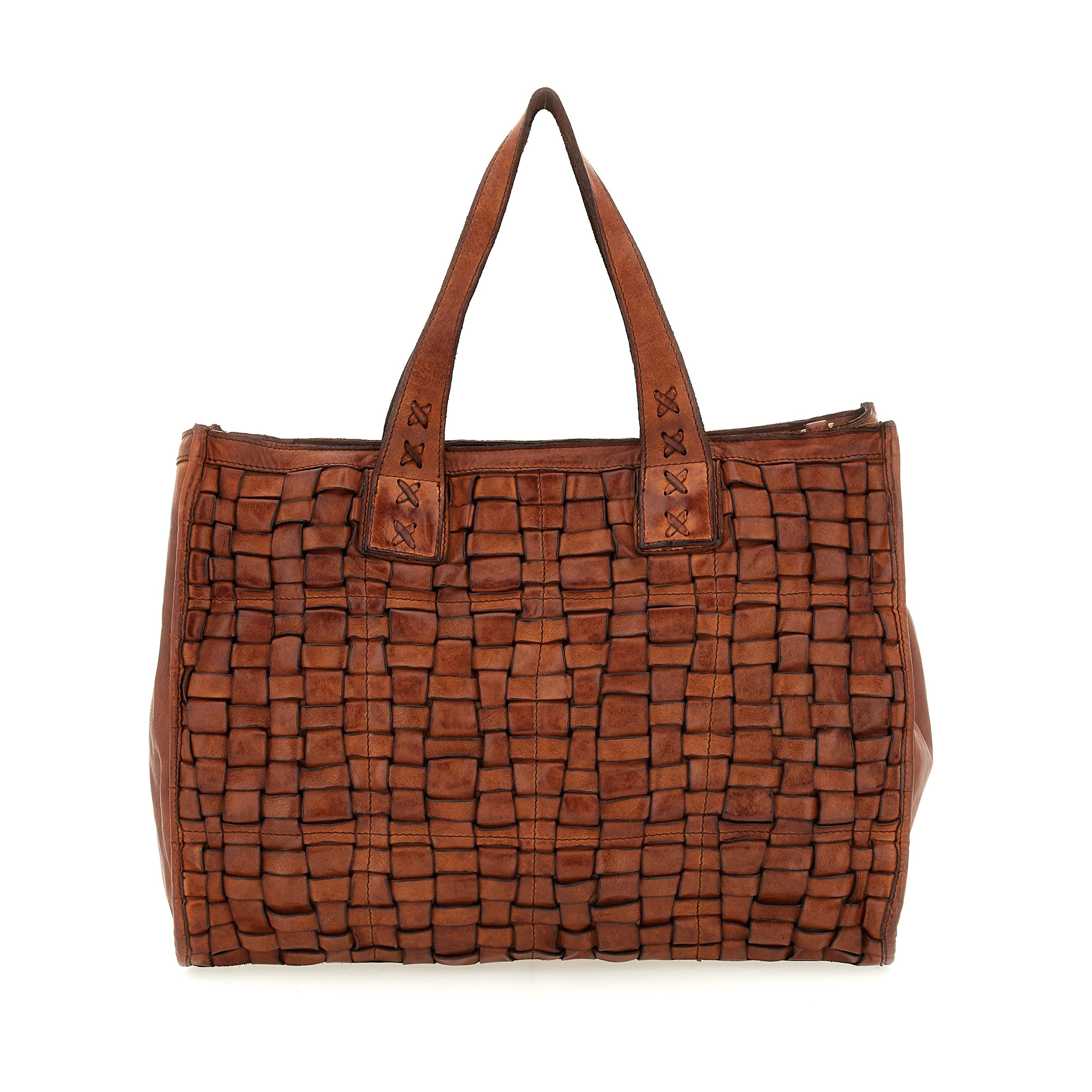 Edera læder shopper - Cognac