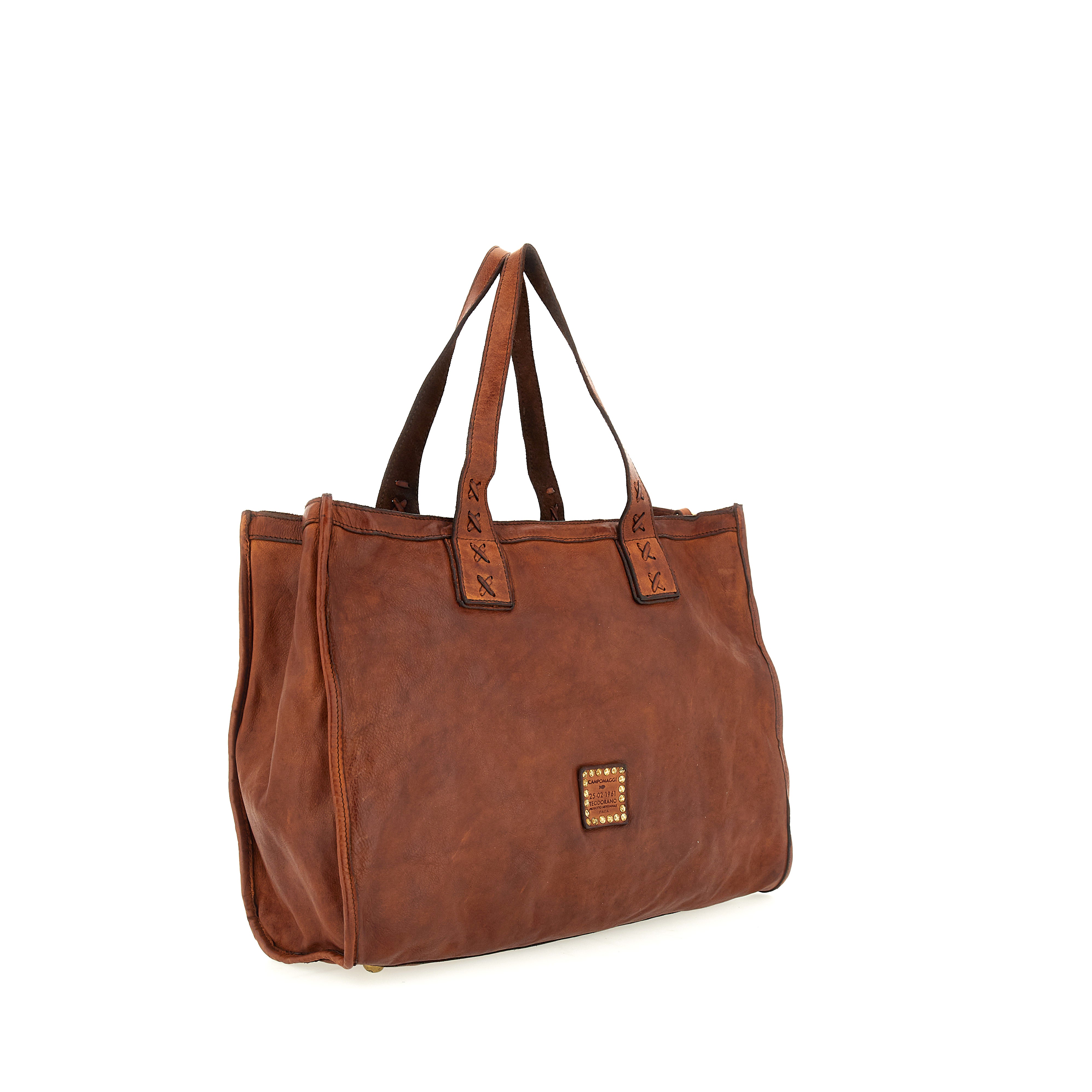Edera læder shopper - Cognac