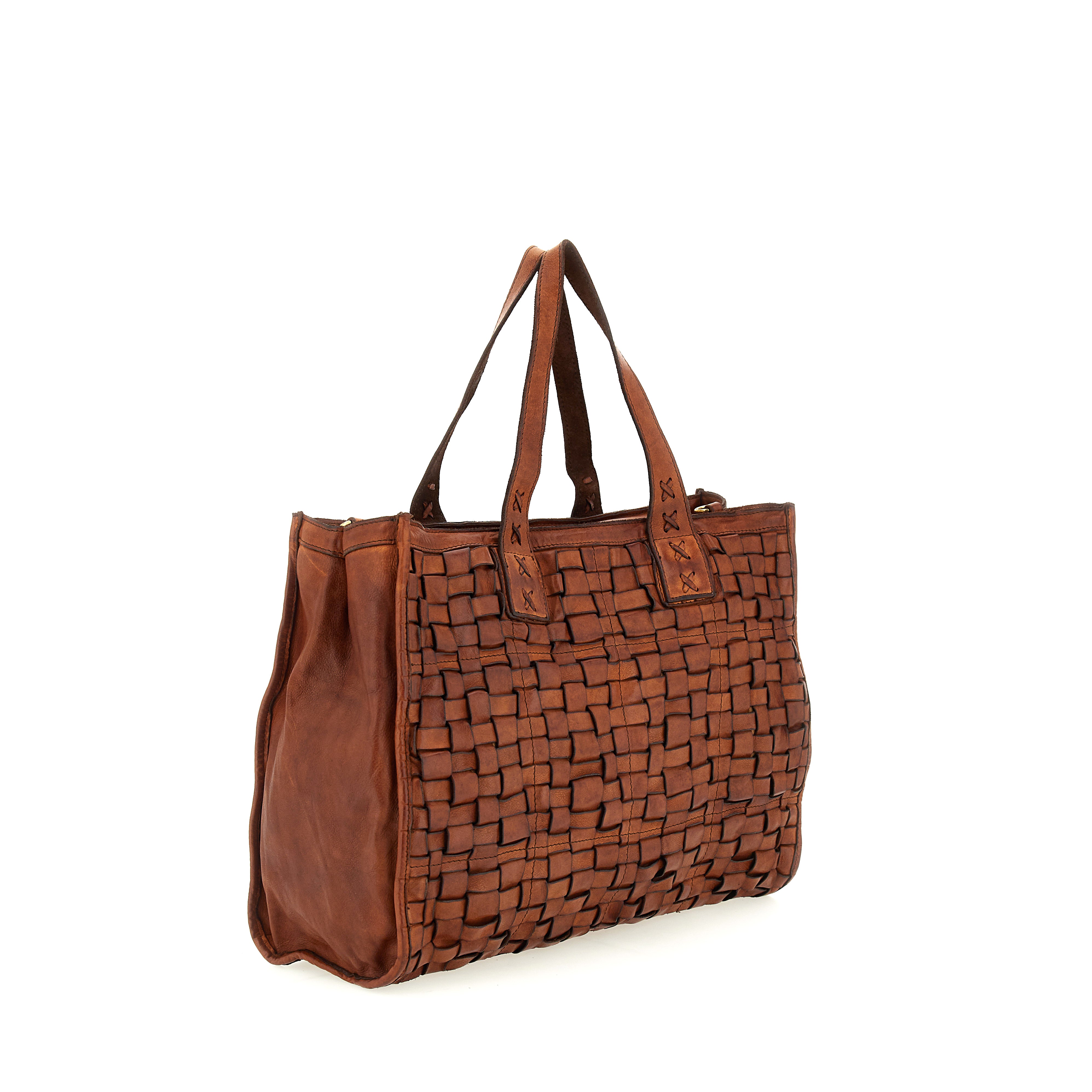 Edera læder shopper - Cognac