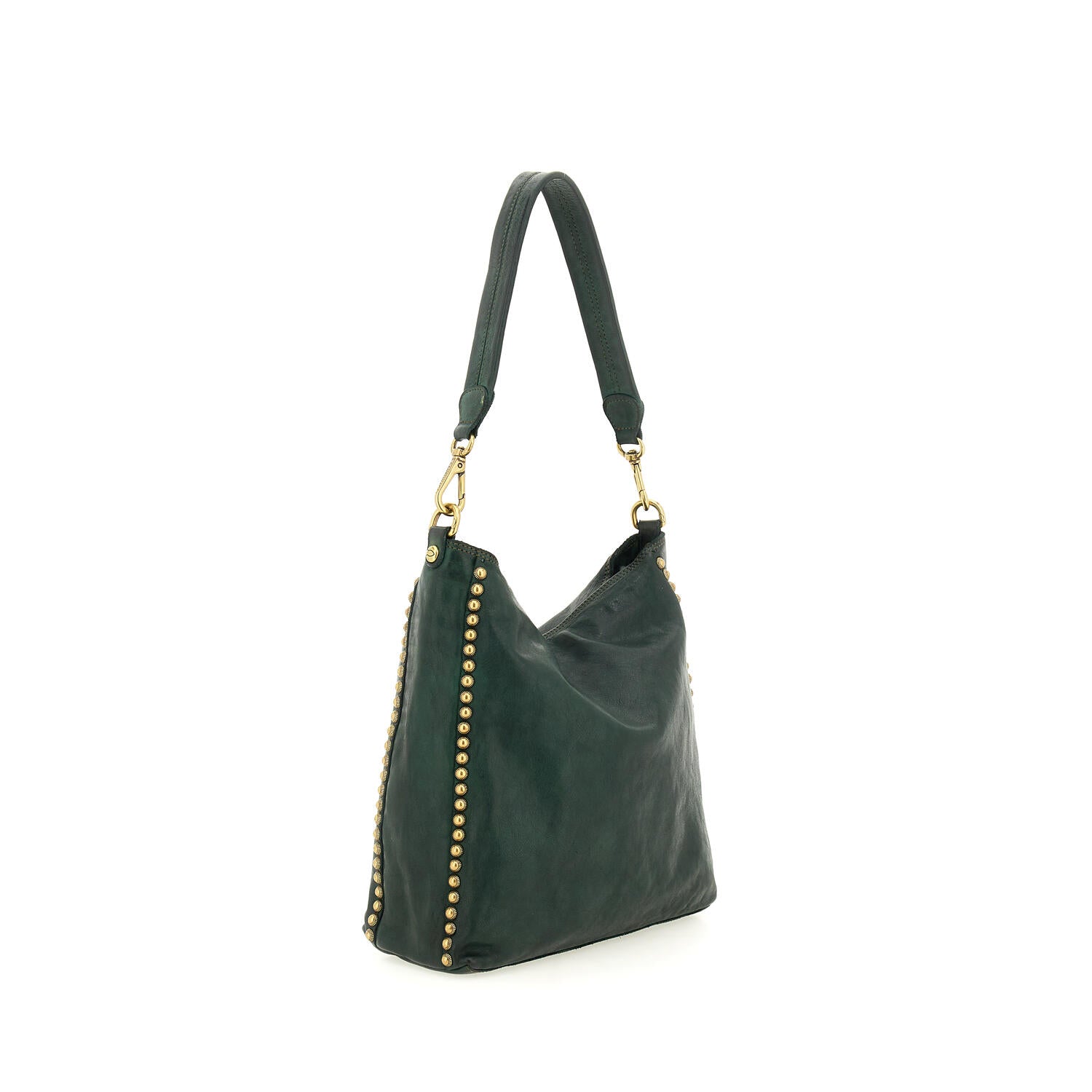 Cowhide skuldertaske - Green Bottle