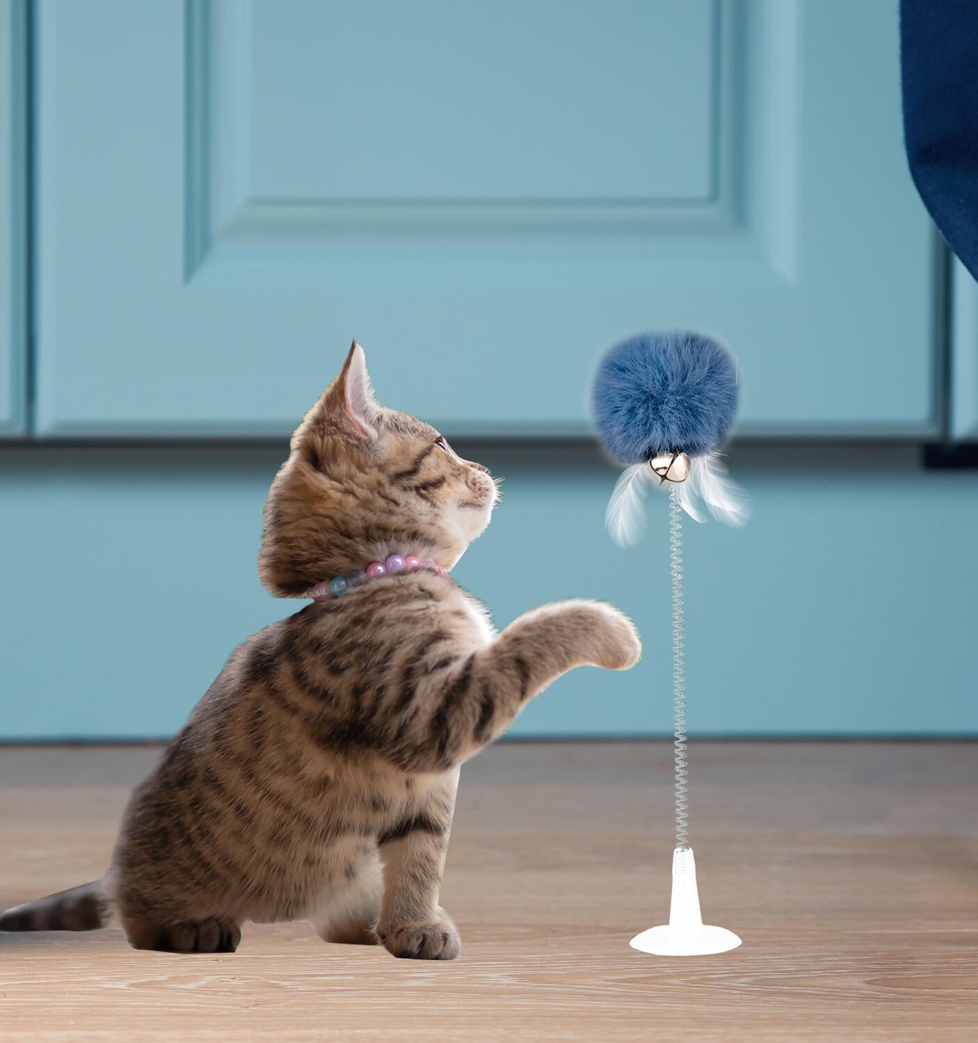 Kattelegetøj - blå