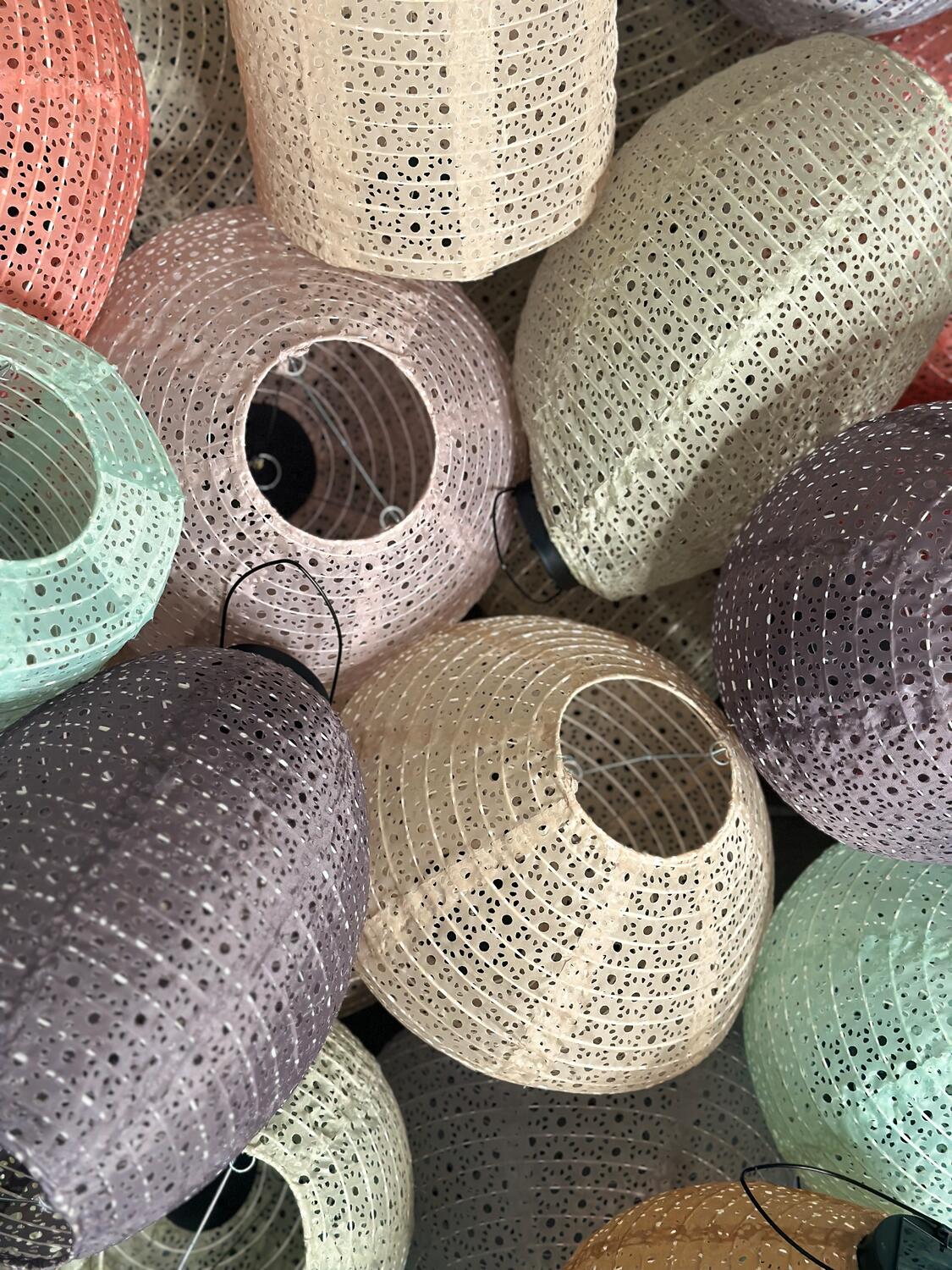 Lanterne m/solar, cylinder - grøn