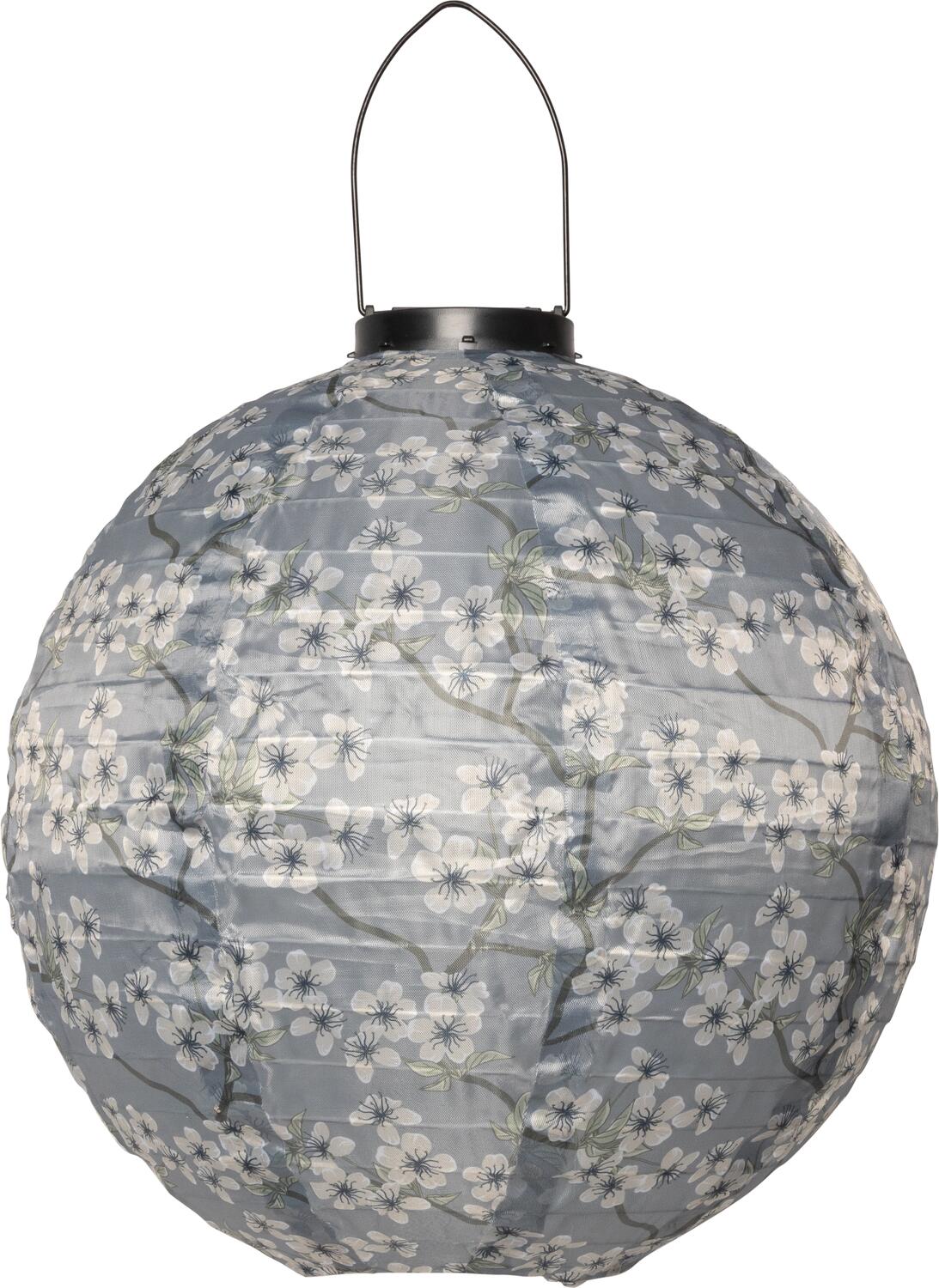 Lanterne m/solar, globe - støvet blå