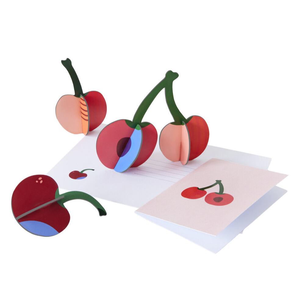 Kirsebær pop-out kort