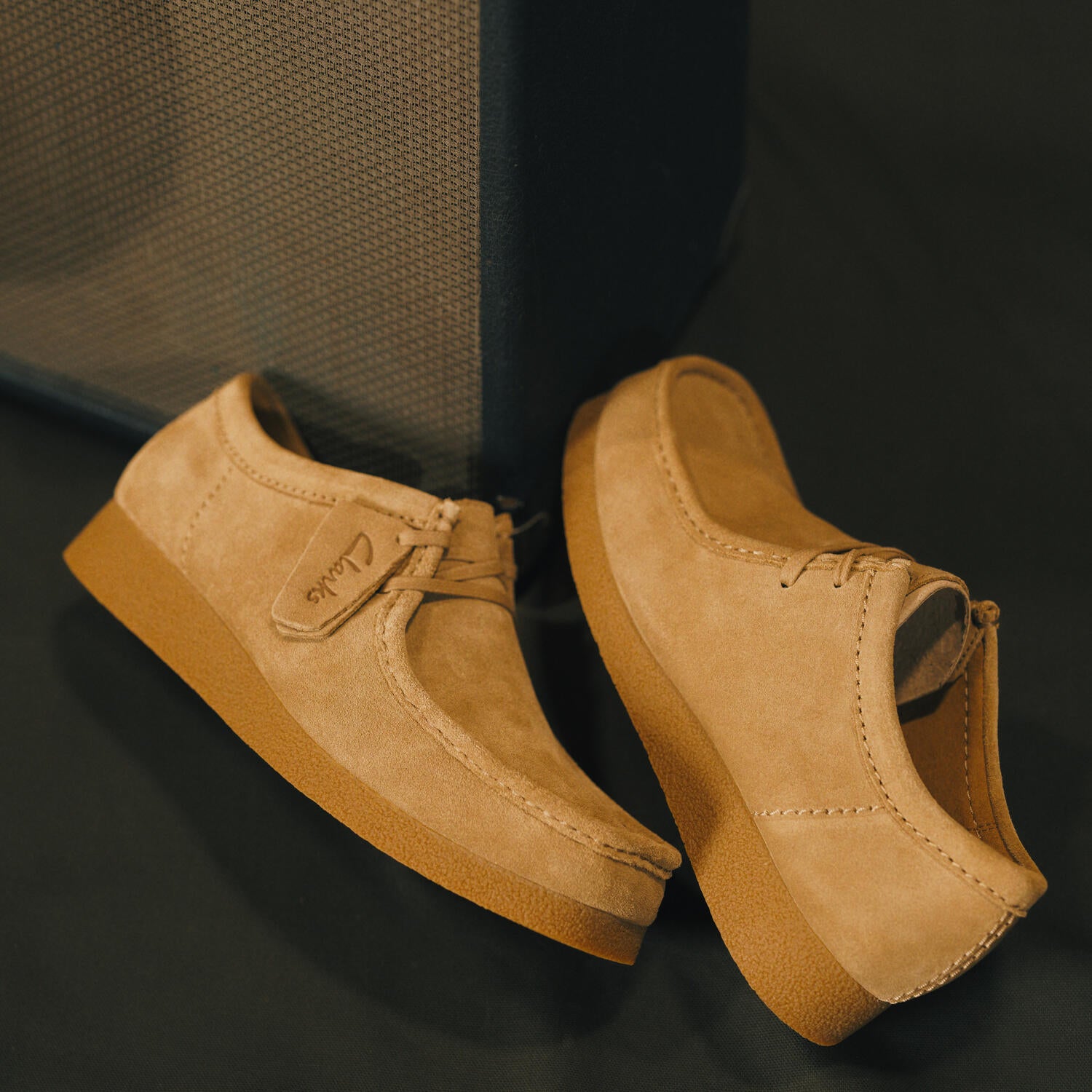 Wallabee Evosh ruskind sko - Dark Sand Suede
