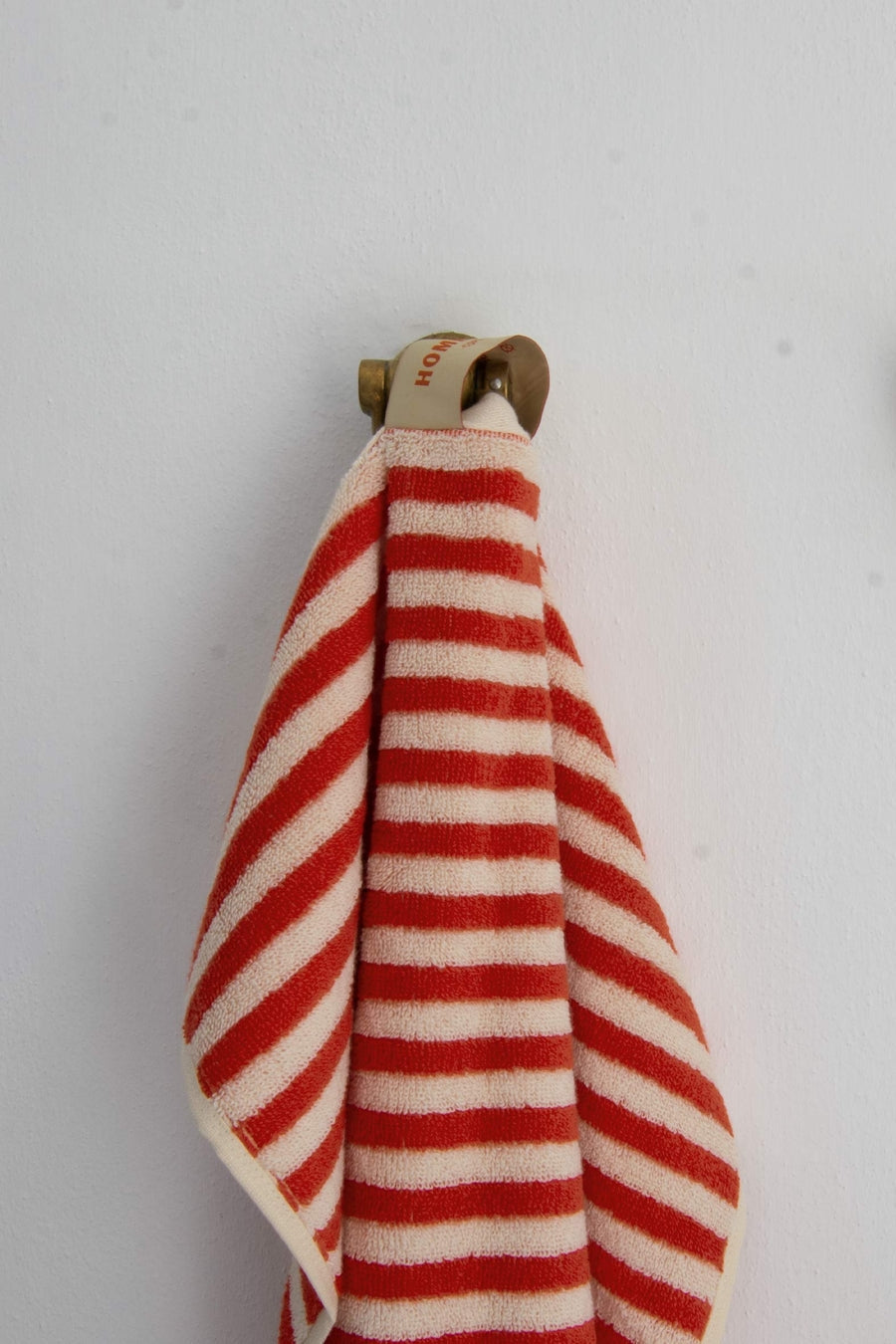 Pinstripe håndklæde, Orange/Cream - 45x65 cm