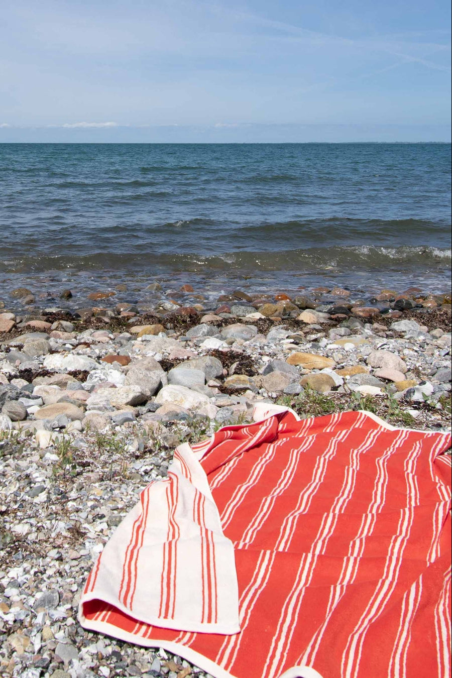 Retro Stripe håndklæde - Orange/Cream