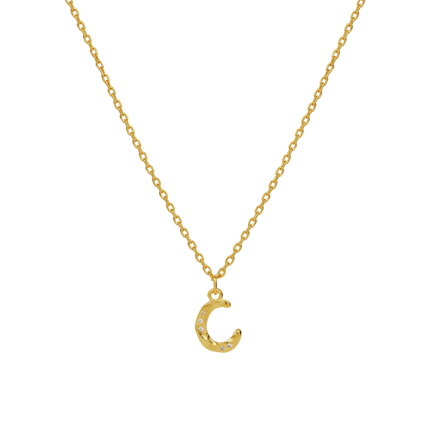 Alfabet halskæde - forgyldt