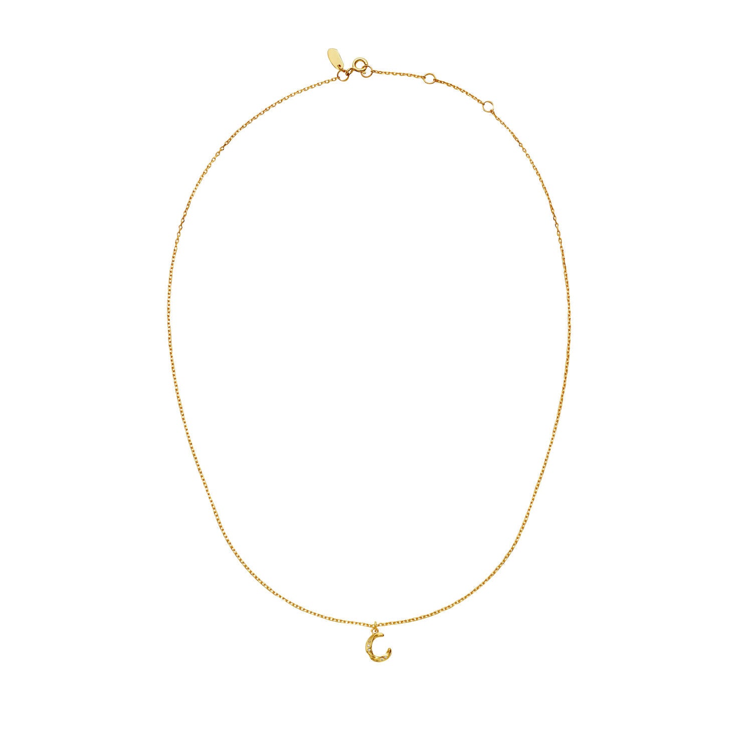 Alfabet halskæde - forgyldt