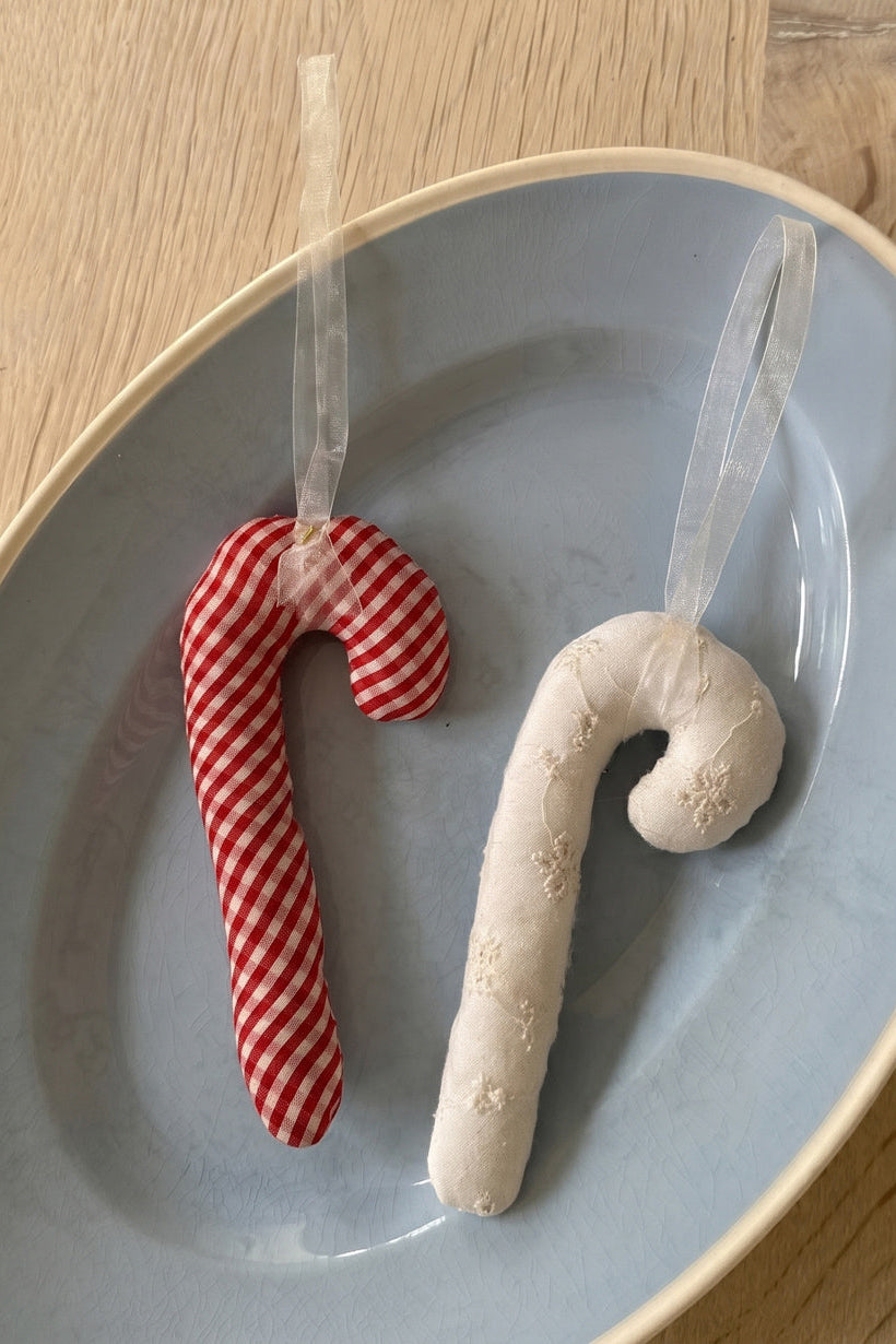 Sukkerstok juleophæng - Red Checks
