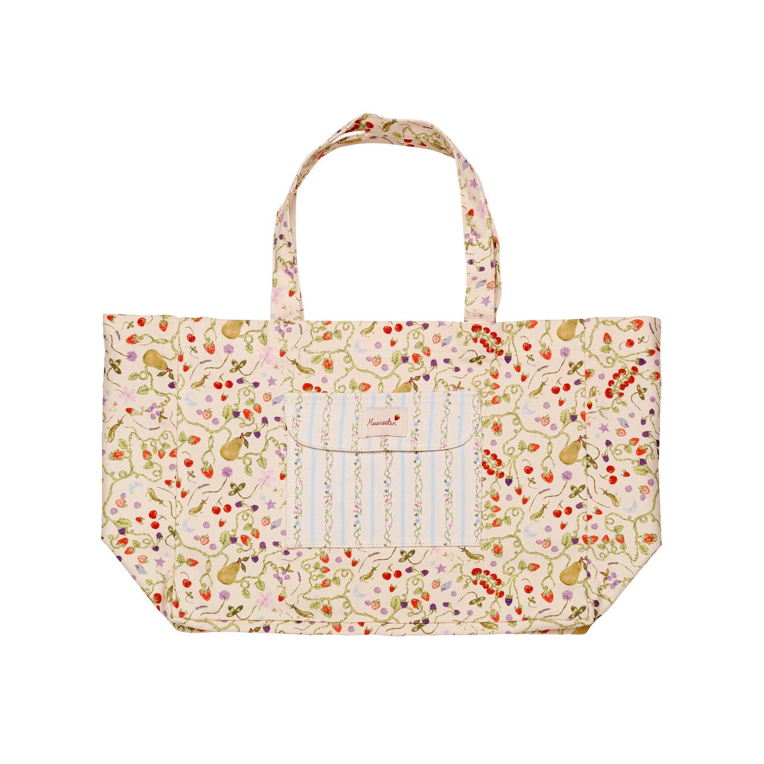Big Canvas tote bag - Garden Magic Ivory