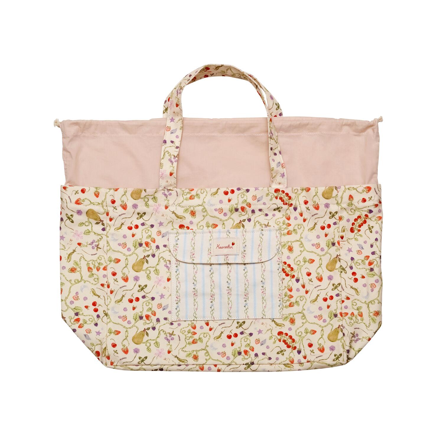 Big Canvas tote bag - Garden Magic Ivory