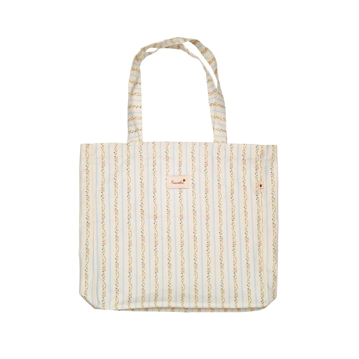 Canvas tote bag - Summer Stripes Blue