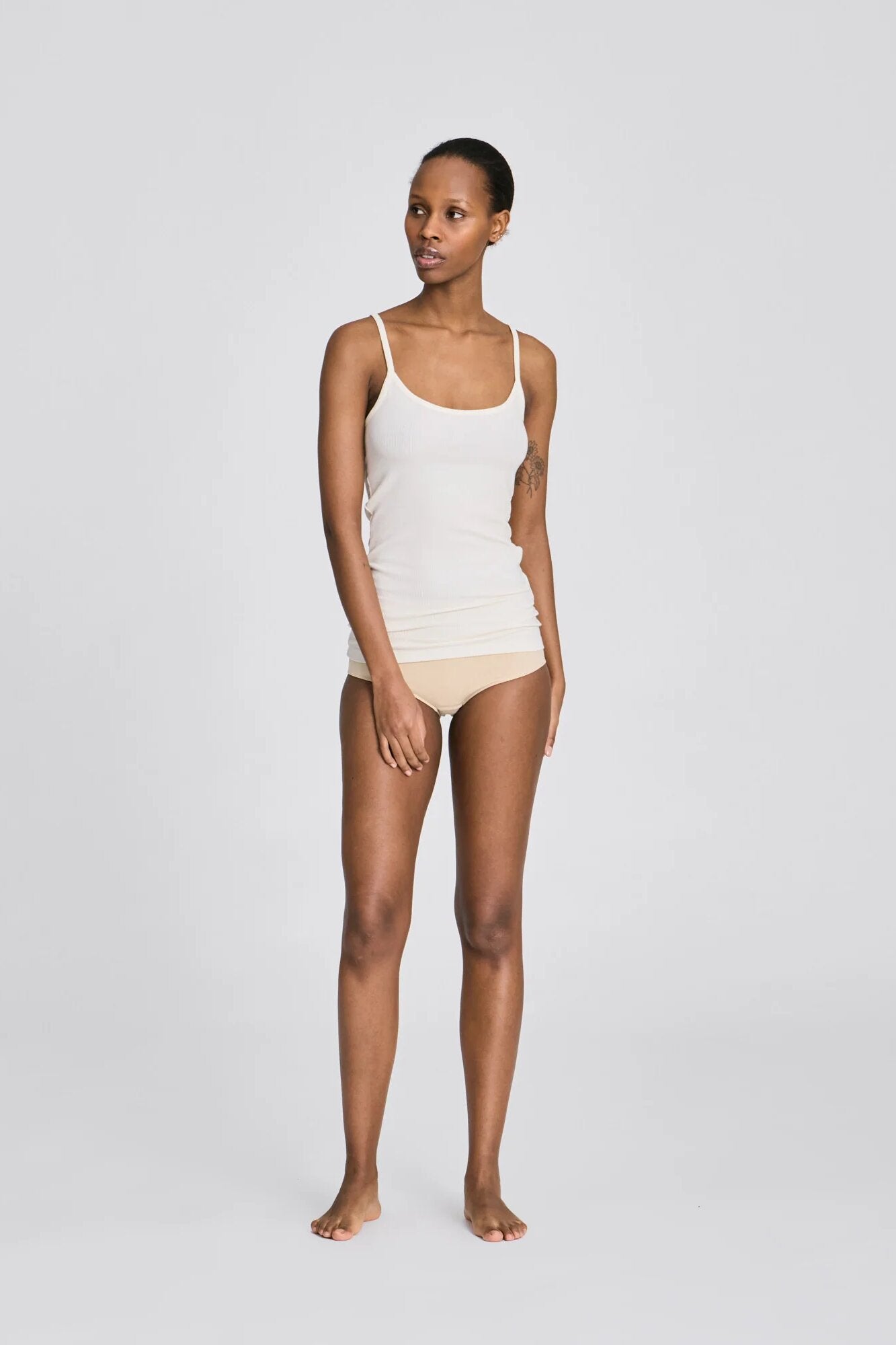 Cecilie Viscose Stretch top - Egret