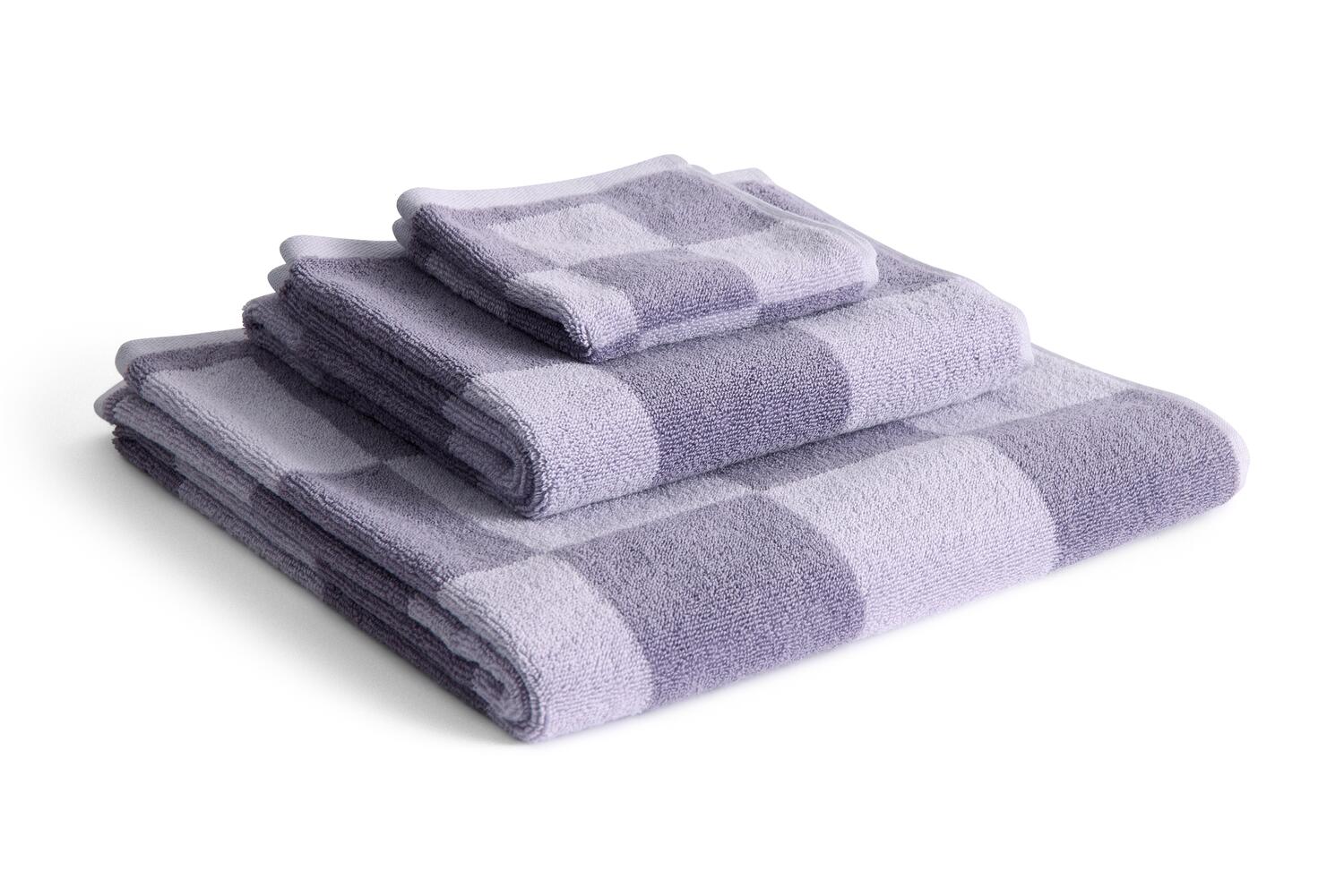 Check håndklæde - Lavender